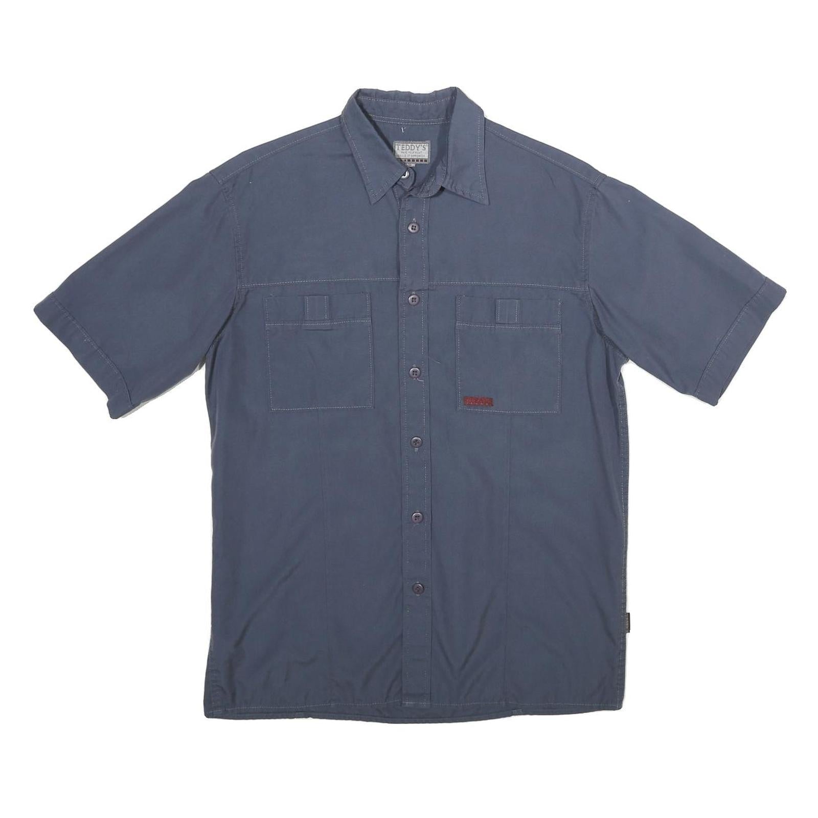 Buy TEDDY'S Mens Blue Polyester Blend Short Sleeve Shirt S Casual Button Pocket Refurbished - $19.49 TEDDY'S Mens Blue Polyester Blend Short Sleeve Shirt S Casual Button Pocket Refurbished - N/A refurbished available on Cerqular