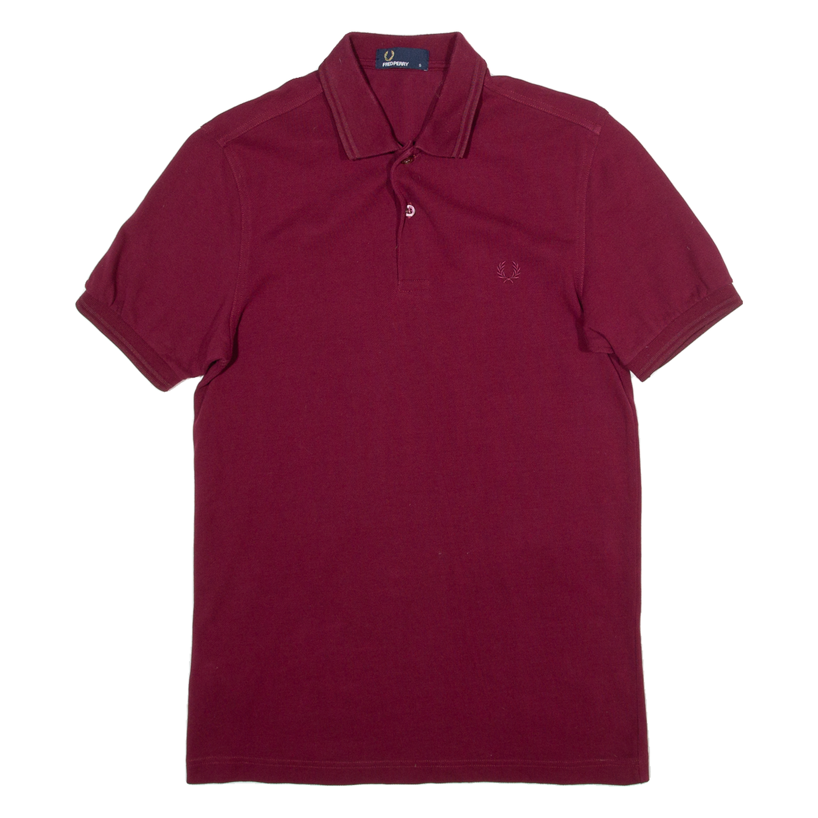 FRED PERRY Mens Polo Shirt Maroon S Refurbished - N/A refurbished available on Cerqular
