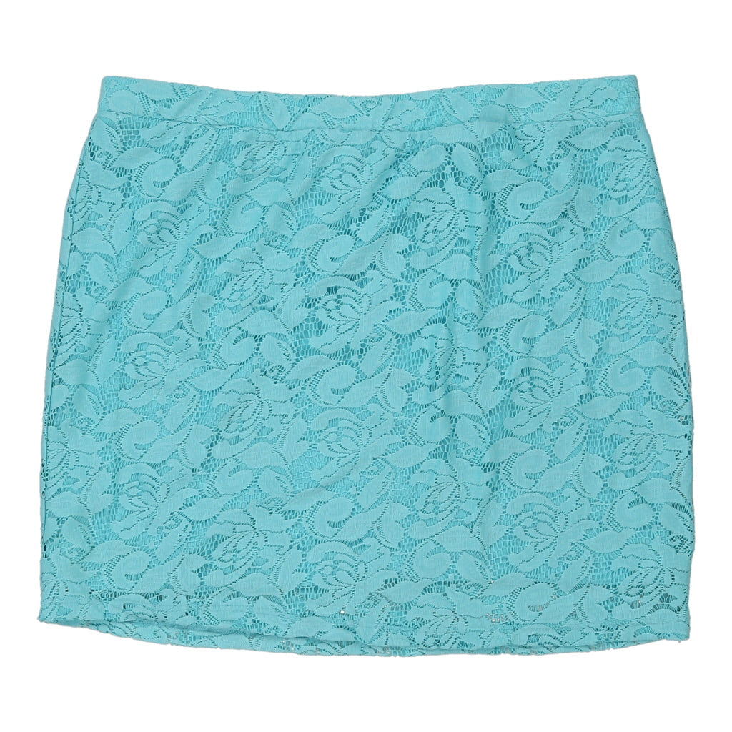 Laura T. Skirt - Large Blue Viscose Blend Refurbished - Thrifted (note: this is a term often used to describe second- refurbished available on Cerqular
