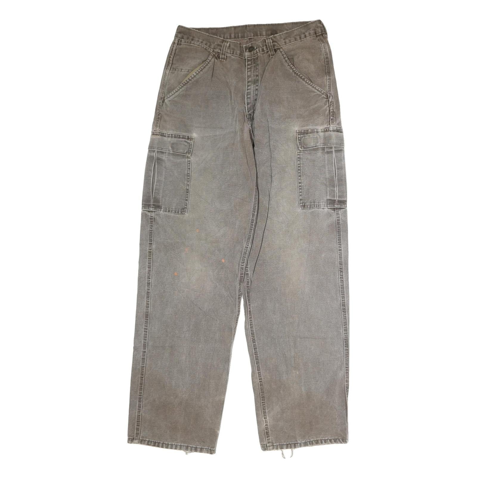 DICKIES Mens Grey Regular Fit Straight Denim Jeans W36 L33 Work Wear Zip Cargo Refurbished - N/A refurbished available on Cerqular