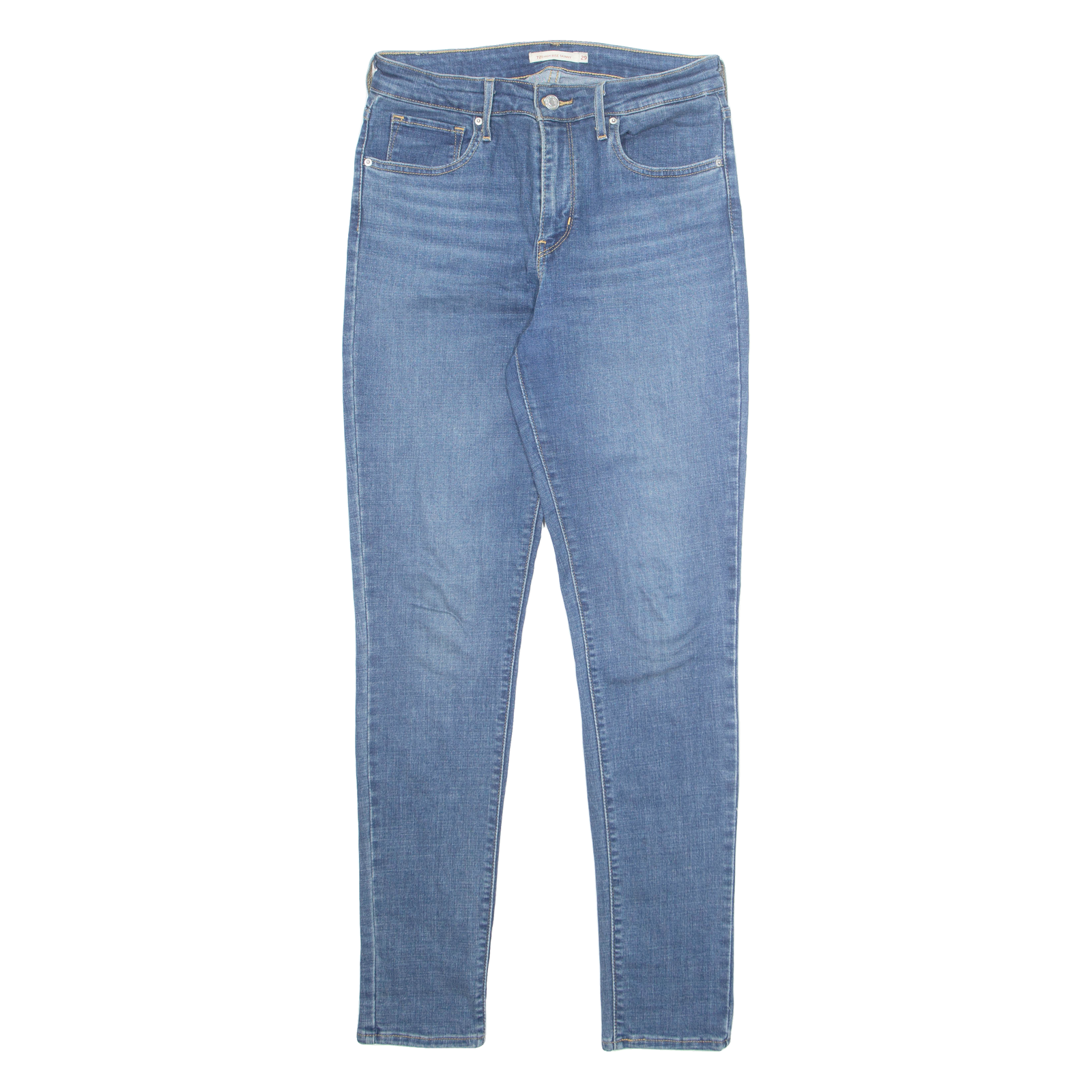 LEVI'S 721 Womens Jeans Blue Regular Skinny Stone Wash W29 L32 Refurbished - N/A refurbished available on Cerqular
