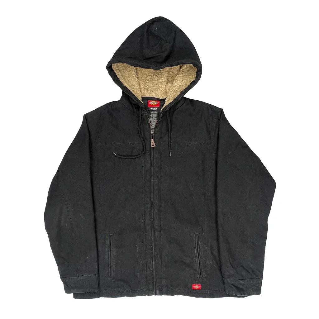 Dickies Jacket - XL Black Cotton Refurbished - Thrifted (note: this is a term often used to describe second- refurbished available on Cerqular