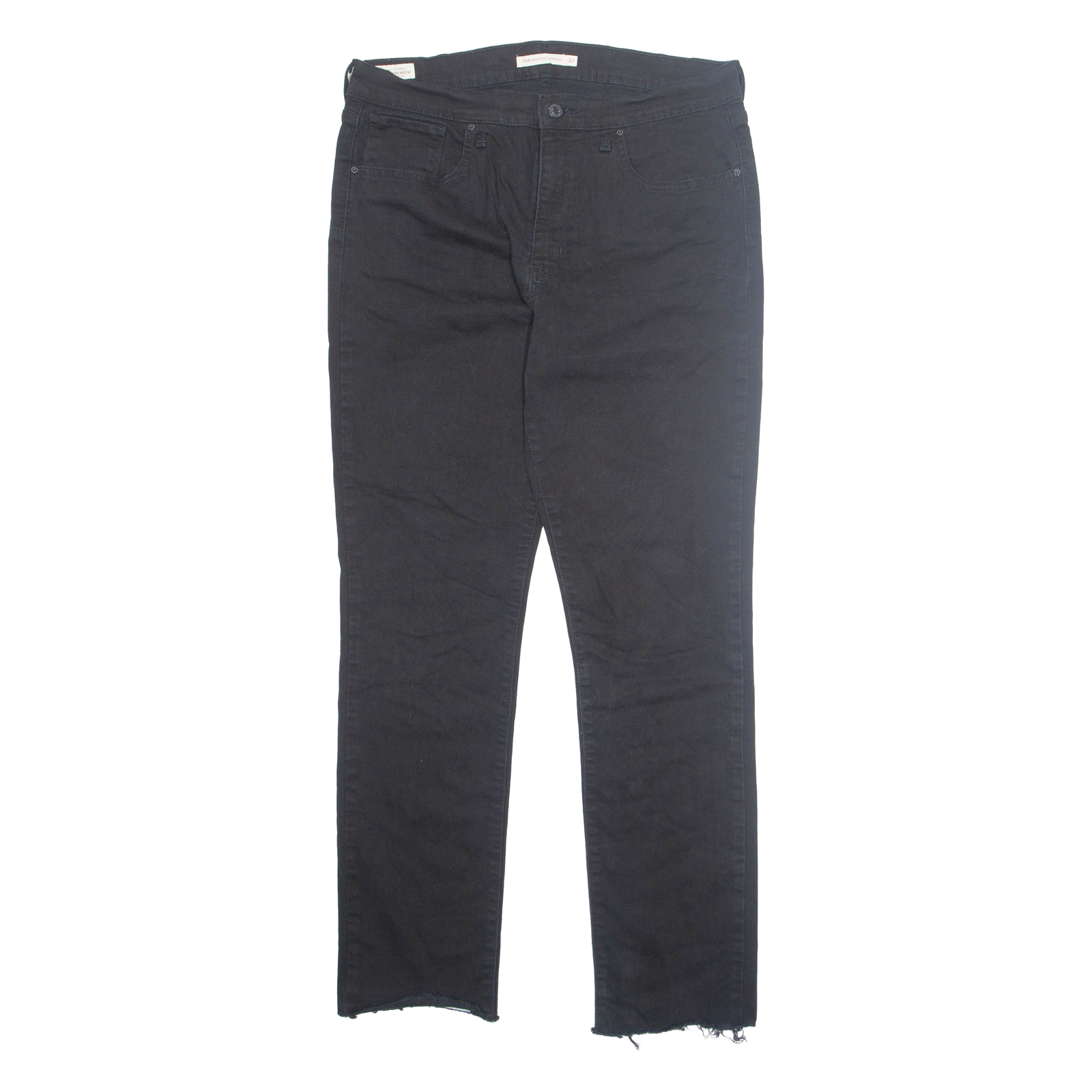 LEVI'S 724 Premuim Womens Jeans Black Regular Tapered W32 L29 Refurbished - N/A refurbished available on Cerqular