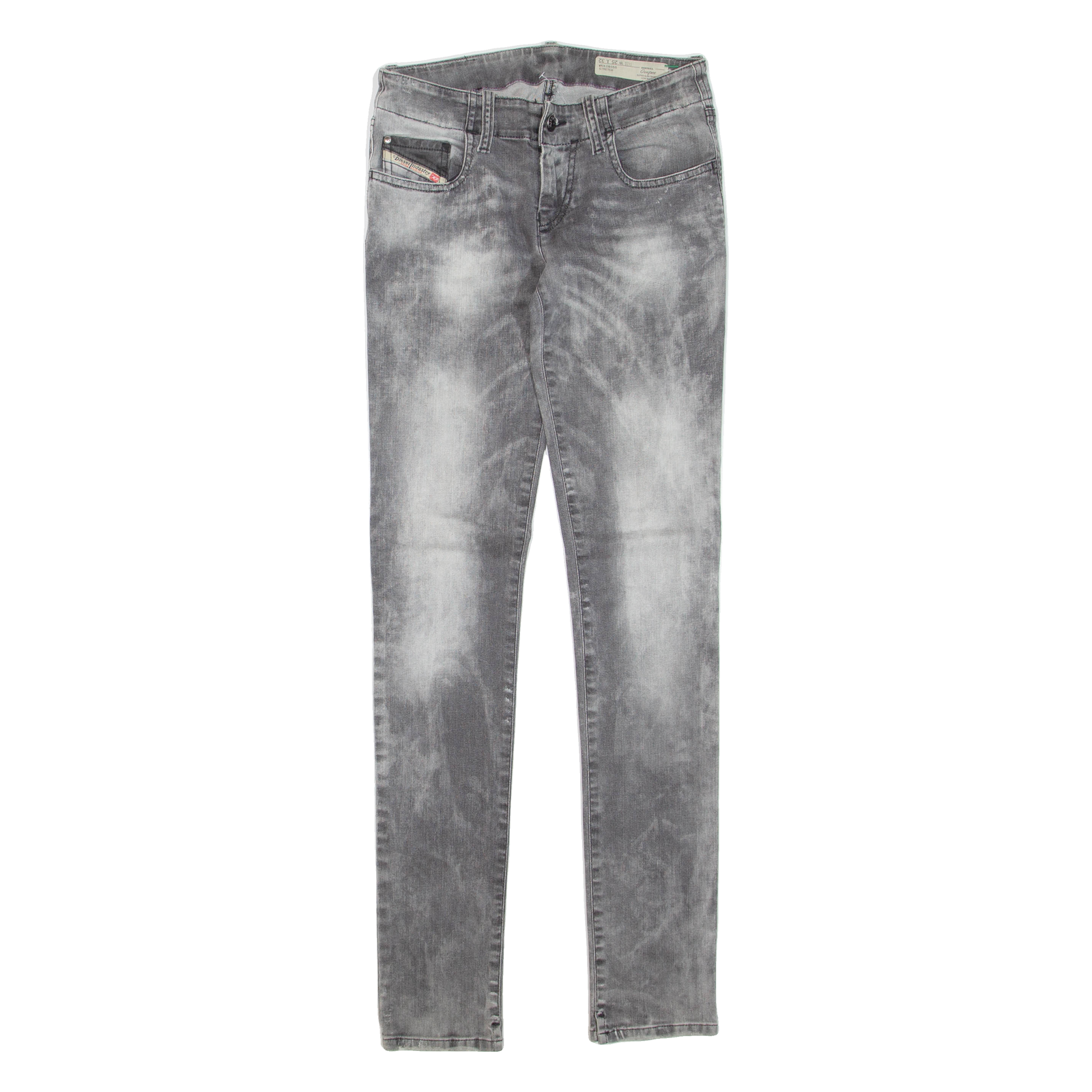 DIESEL Womens Jeans Grey Regular Skinny Stone Wash W25 L32 Refurbished - N/A refurbished available on Cerqular
