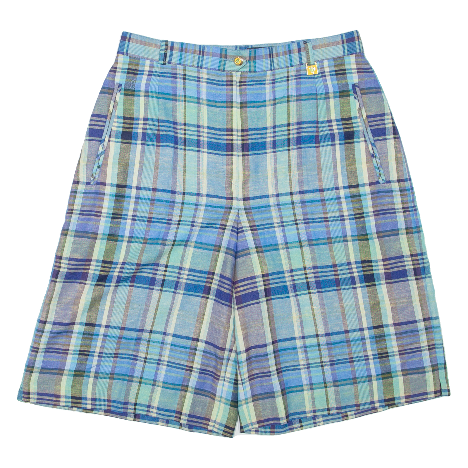 GARDEUR Womens Casual Shorts Blue Relaxed Plaid UK 12 W28 Refurbished - N/A refurbished available on Cerqular