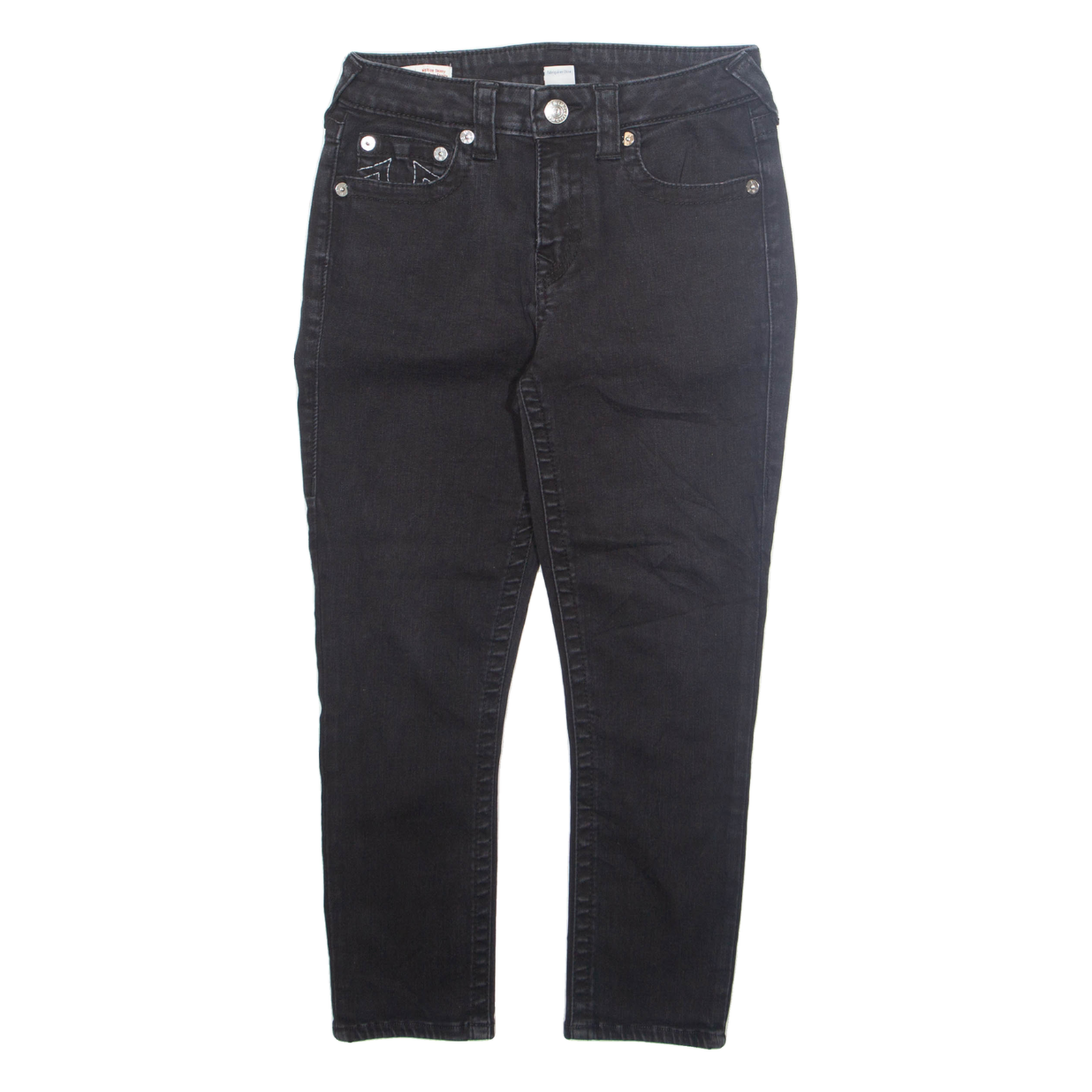 TRUE RELIGION Mens Jeans Black Regular Tapered W28 L23 Refurbished - N/A refurbished available on Cerqular