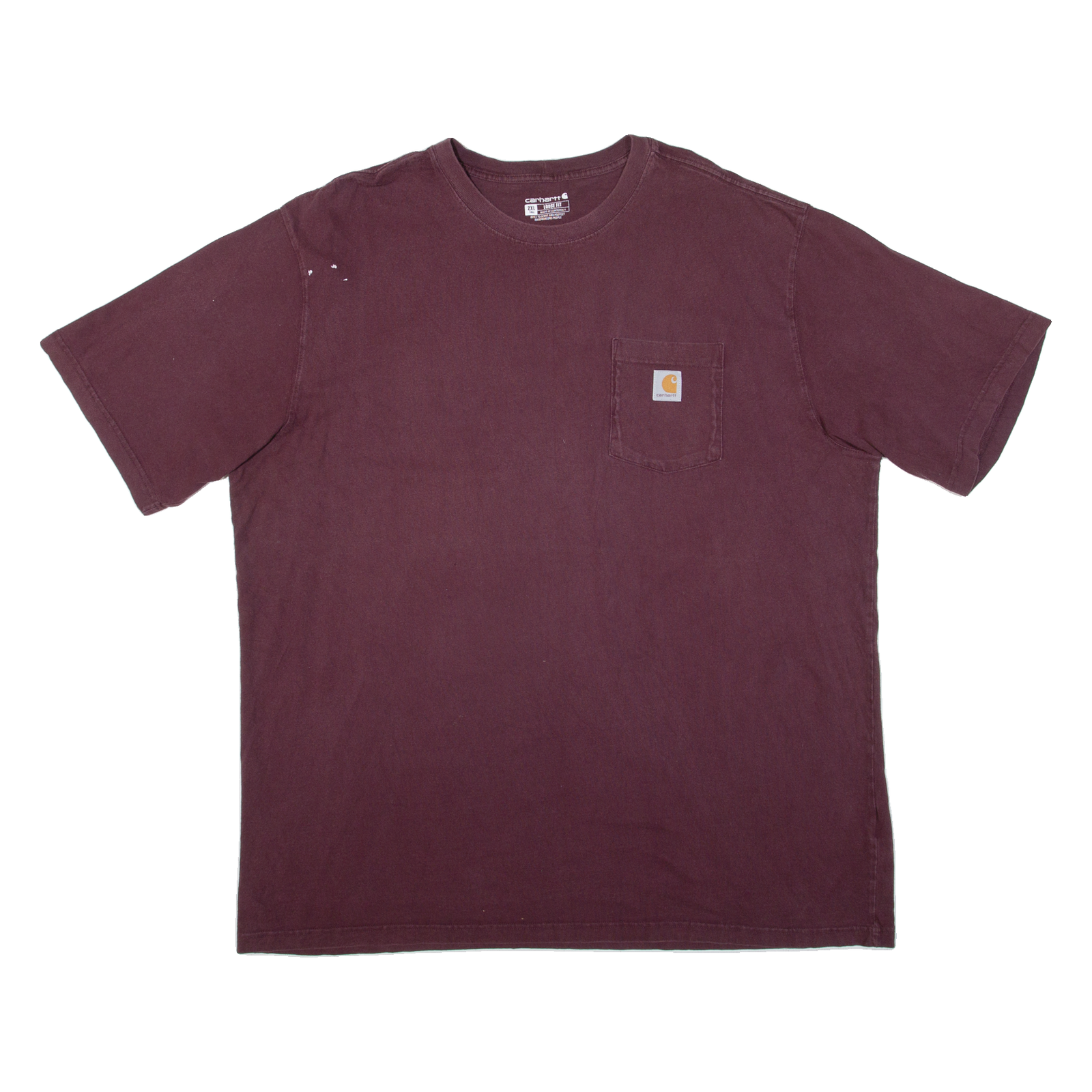 CARHARTT Tall Loose Fit Mens T-Shirt Maroon 2XL Refurbished - N/A refurbished available on Cerqular