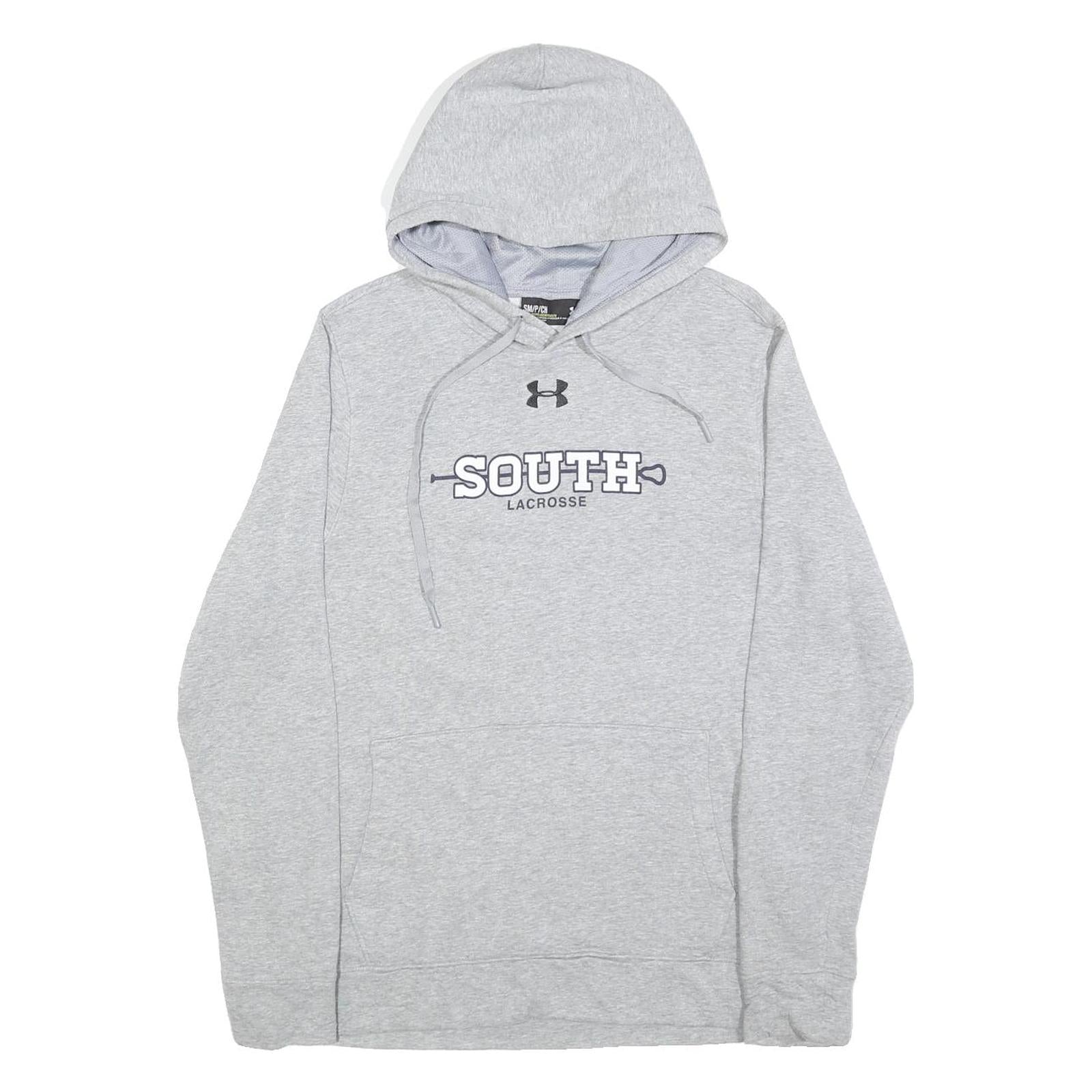 UNDER ARMOUR Mens Grey South Lacrosse Pullover Hoodie S Cotton Blend Casual Refurbished - N/A refurbished available on Cerqular
