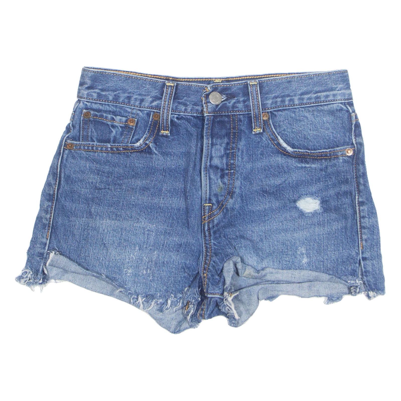 LEVI'S Cut Off Womens Denim Shorts Blue XS W26 Refurbished - N/A refurbished available on Cerqular