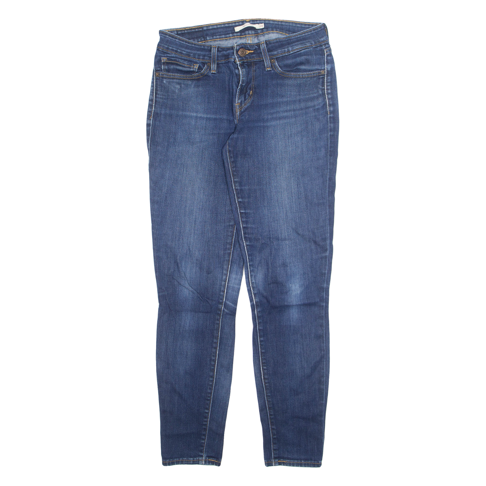 LEVI'S Womens Jeans Blue Regular Tapered Stone Wash W28 L28 Refurbished - N/A refurbished available on Cerqular