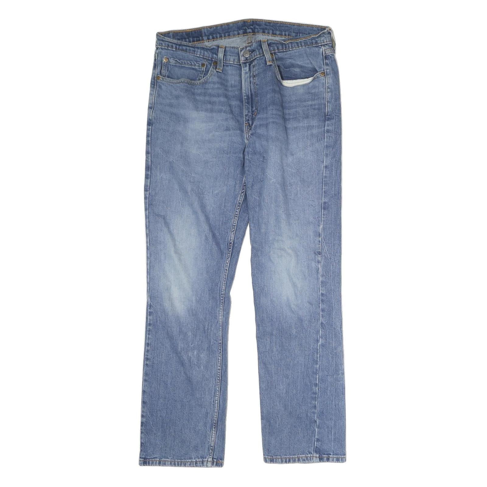 LEVI'S 514 Mens Jeans Blue Regular Straight Denim Medium W35 L30 Classic Fit Refurbished - N/A refurbished available on Cerqular