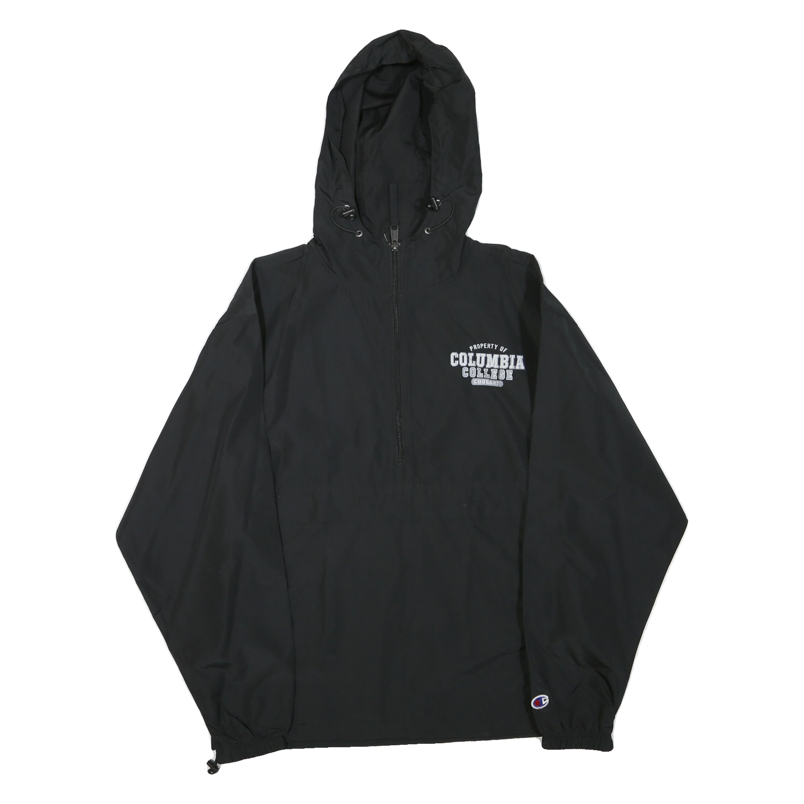 CHAMPION Mens Black Columbia College Zip Jacket S Polyester Blend Hooded Refurbished - N/A refurbished available on Cerqular