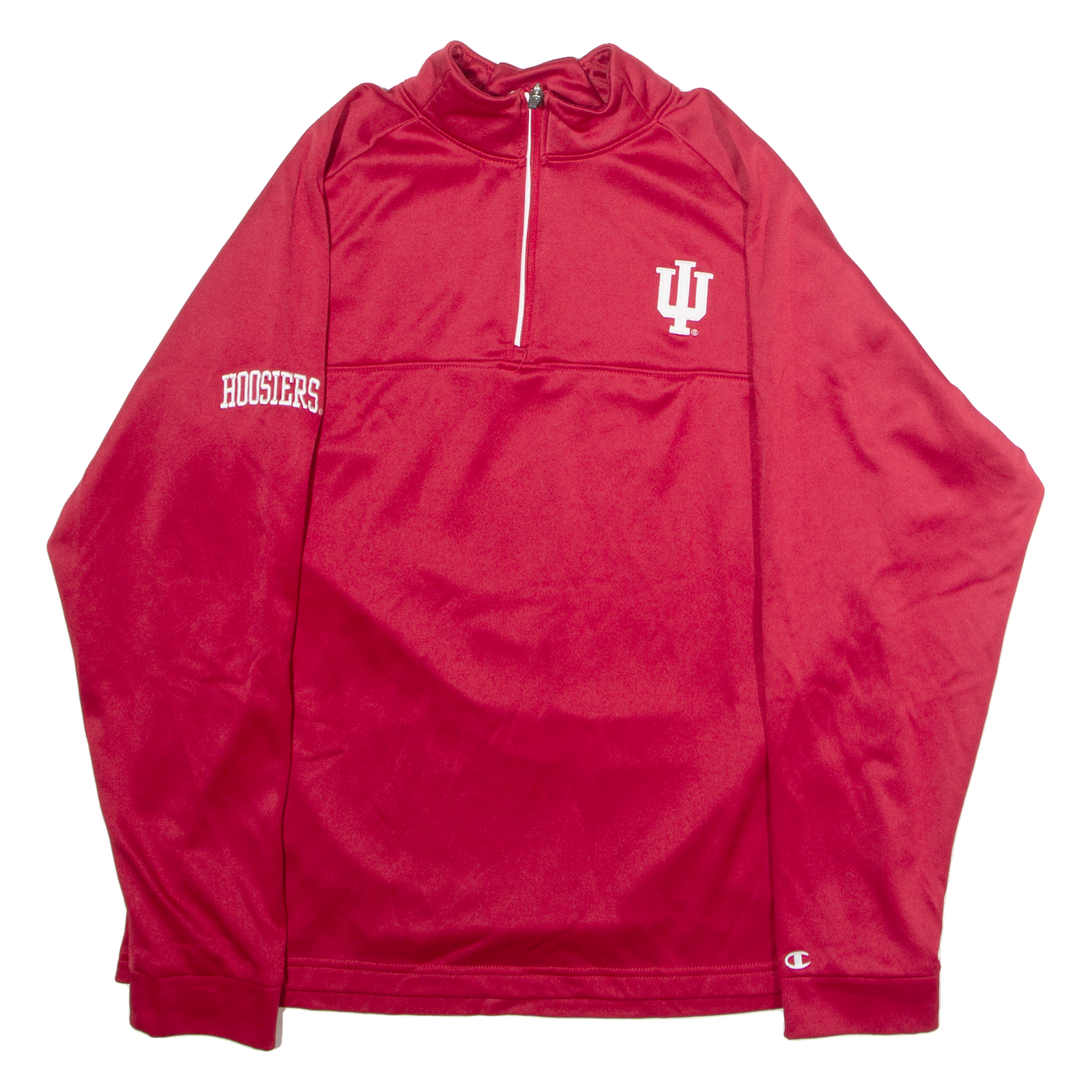 CHAMPION University Of Indiana Hoosiers Mens Sweatshirt Red 1/4 Zip USA L Refurbished - N/A refurbished available on Cerqular