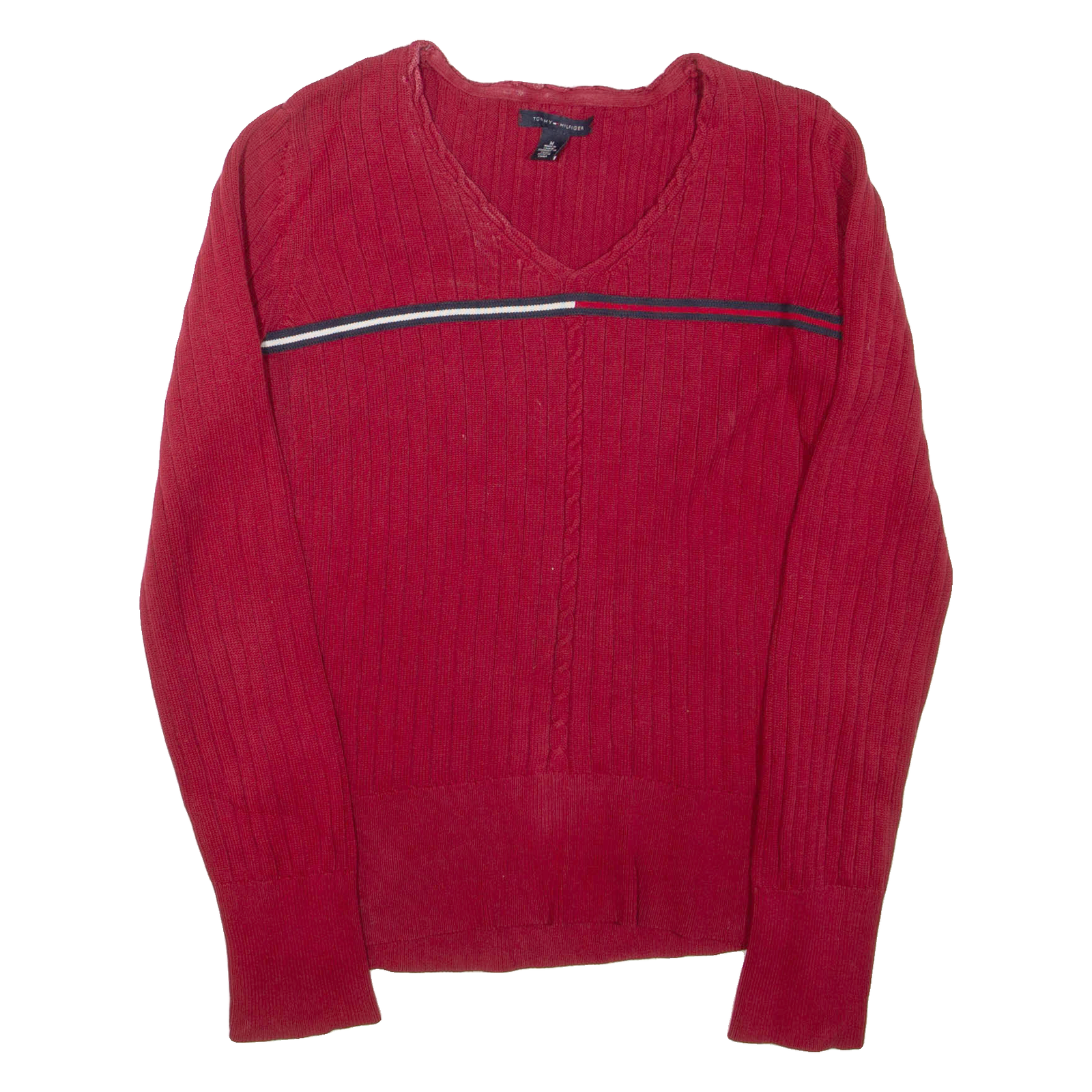 Buy TOMMY HILFIGER Womens Jumper Red V-Neck Tight Knit M Refurbished - $28.59 TOMMY HILFIGER Womens Jumper Red V-Neck Tight Knit M Refurbished - N/A refurbished available on Cerqular