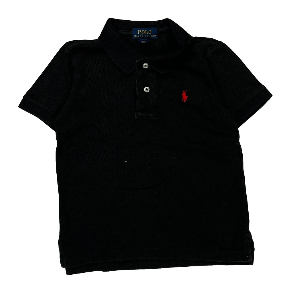 Age 2 Polo By Ralph Lauren Polo Shirt - 2XS Black Cotton Refurbished - Thrifted (note: this is a term often used to describe second- refurbished available on Cerqular