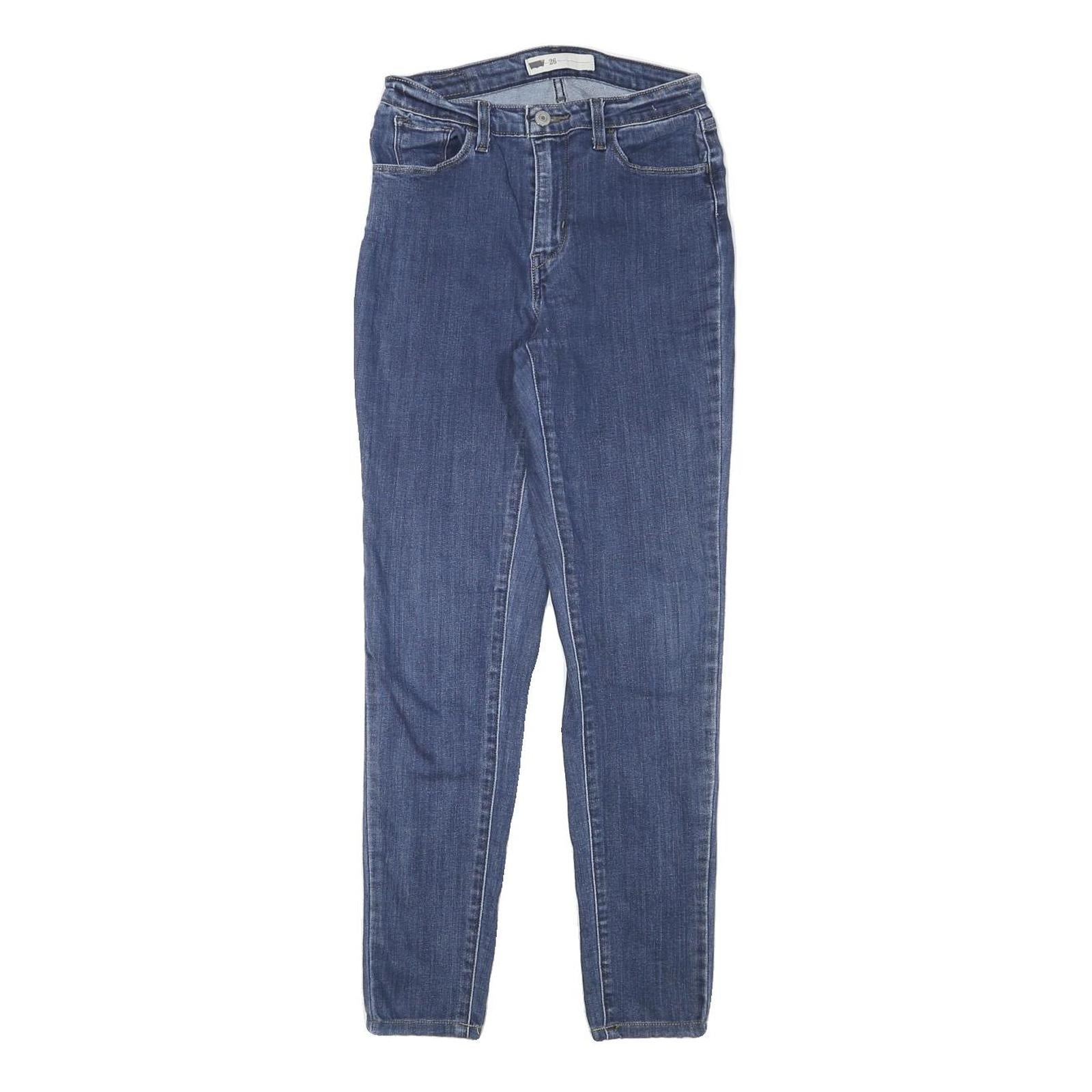 LEVI'S Womens Slim Blue Jeans Denim W24 L27 Slim Fit Zip Closure Refurbished - N/A refurbished available on Cerqular