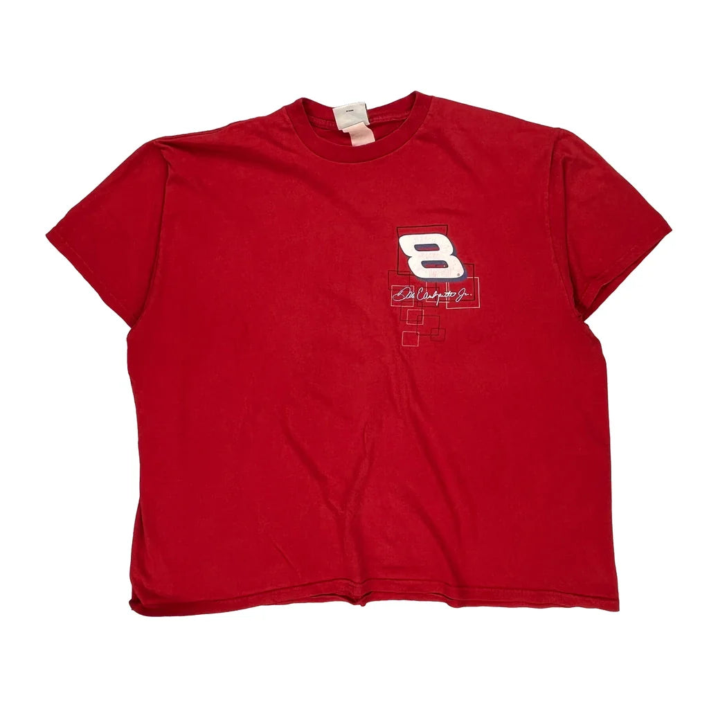 Dale Earnhardt Jr. Budweiser Winners Circle Nascar T-Shirt - 2XL Red Cotton Refurbished - Thrifted (note: this is a term often used to describe second- refurbished available on Cerqular