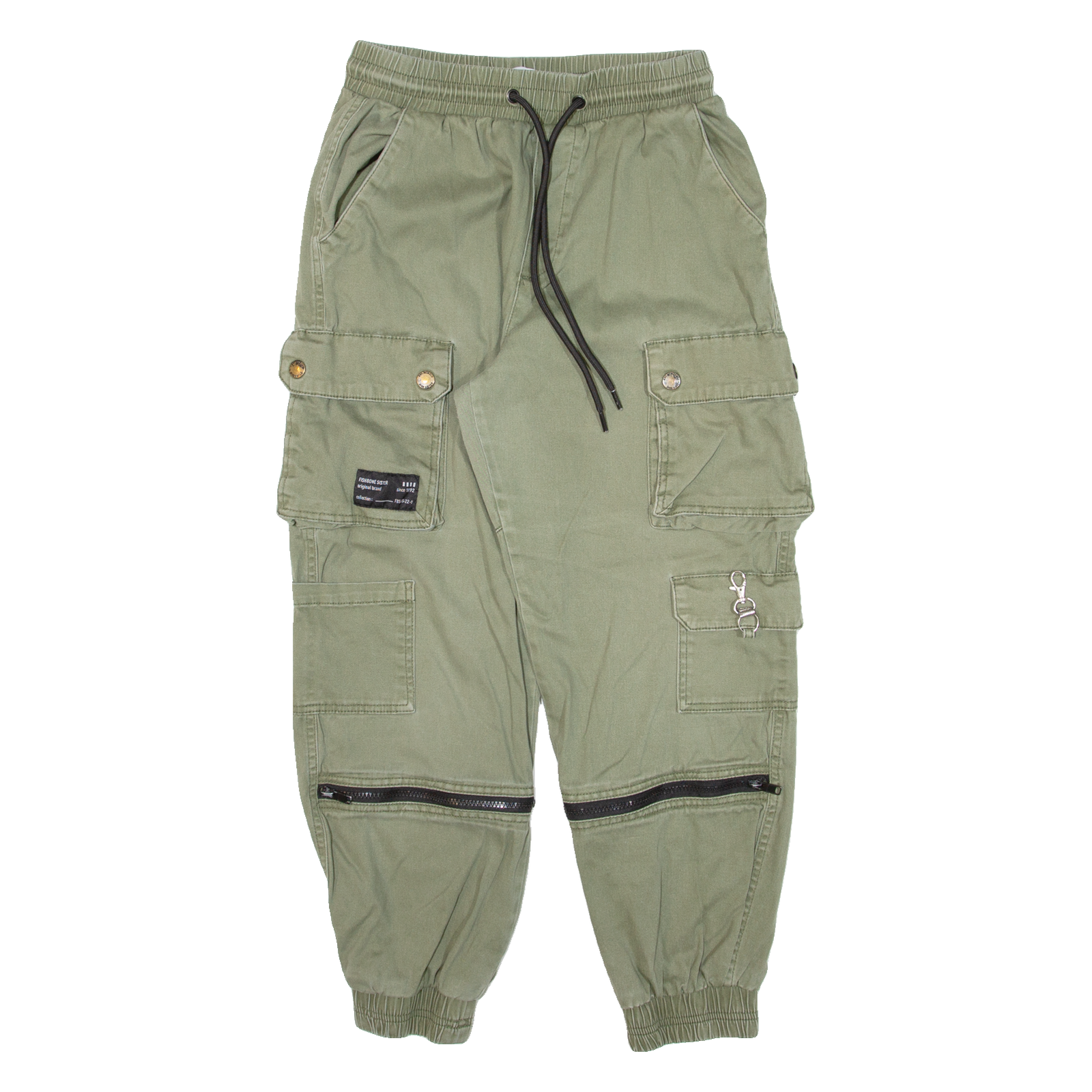 FB SISTER Cargo Womens Trousers Green Relaxed Tapered W26 L25 Refurbished - N/A refurbished available on Cerqular