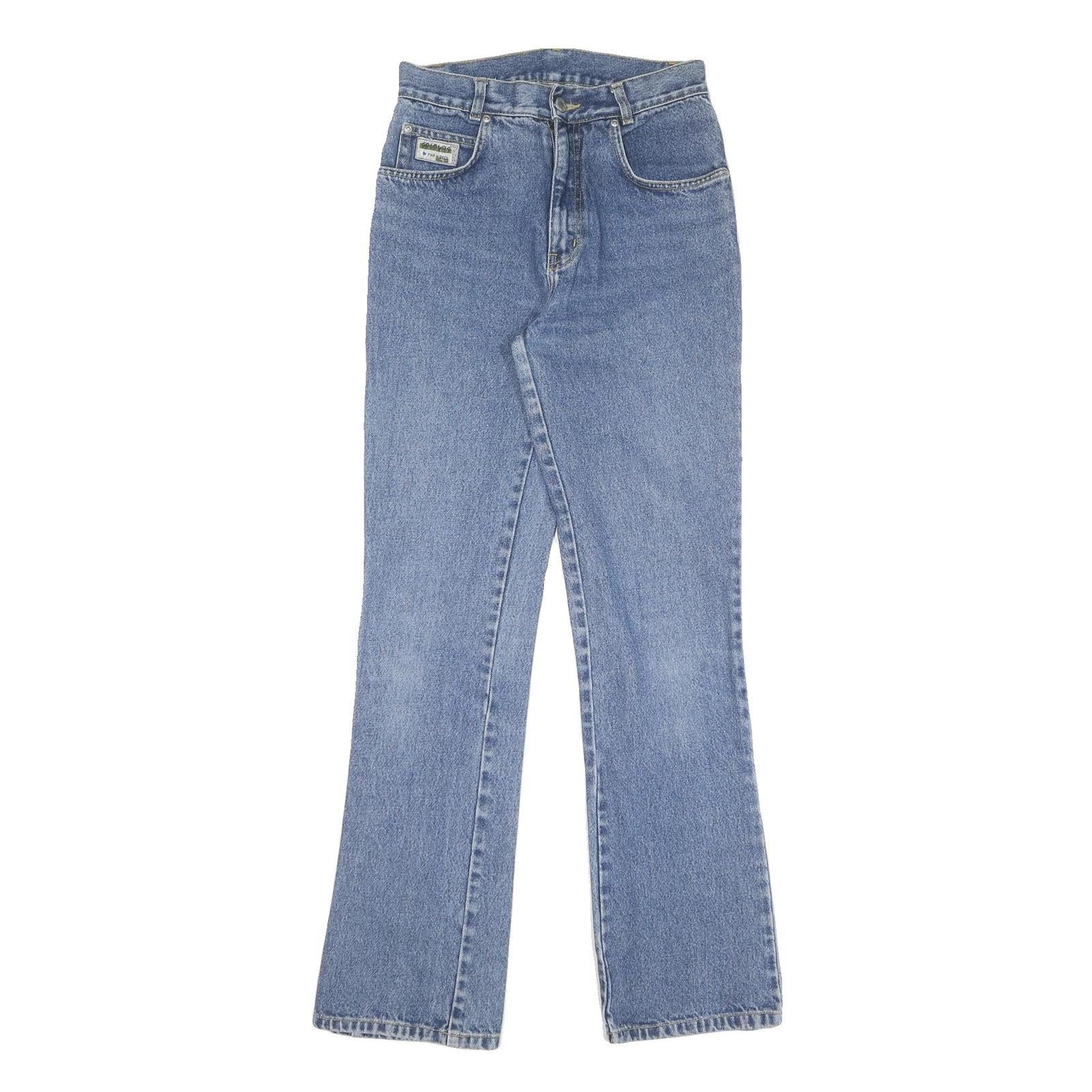 Womens Blue Regular Fit Straight Cotton Denim Jeans W28 L32 Classic Zip Closure Refurbished - N/A refurbished available on Cerqular