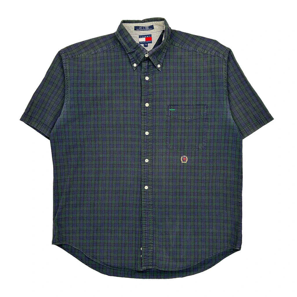 Buy Tommy Hilfiger Shirt - Large Blue Cotton Refurbished - $36.17 Tommy Hilfiger Shirt - Large Blue Cotton Refurbished - Thrifted (note: this is a term often used to describe second- refurbished available on Cerqular