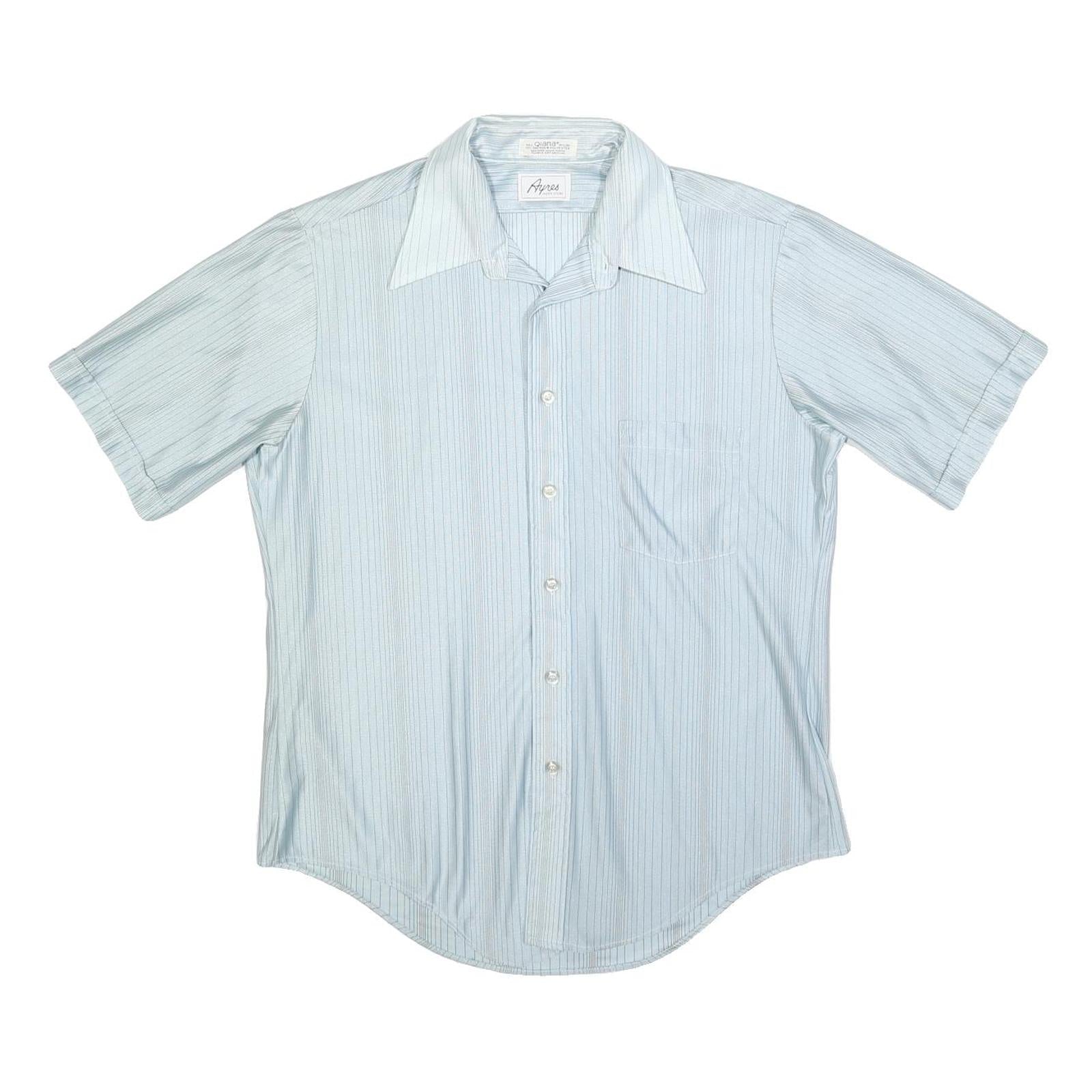Buy AYRES Mens Blue & White Stripe Short Sleeve Shirt M Classic Casual Cotton Blend Refurbished - $19.49 AYRES Mens Blue & White Stripe Short Sleeve Shirt M Classic Casual Cotton Blend Refurbished - N/A refurbished available on Cerqular