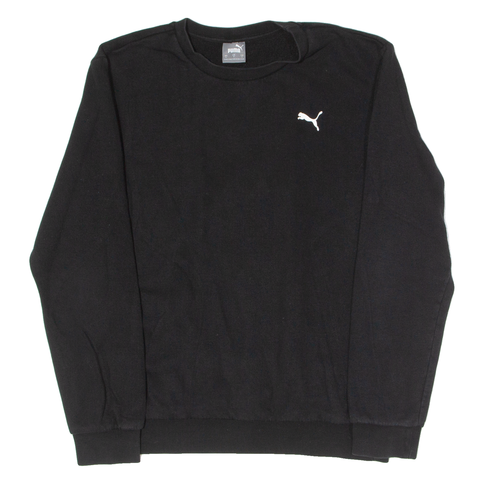 PUMA Sportswear Mens Sweatshirt Black Crew Neck S Refurbished - N/A refurbished available on Cerqular