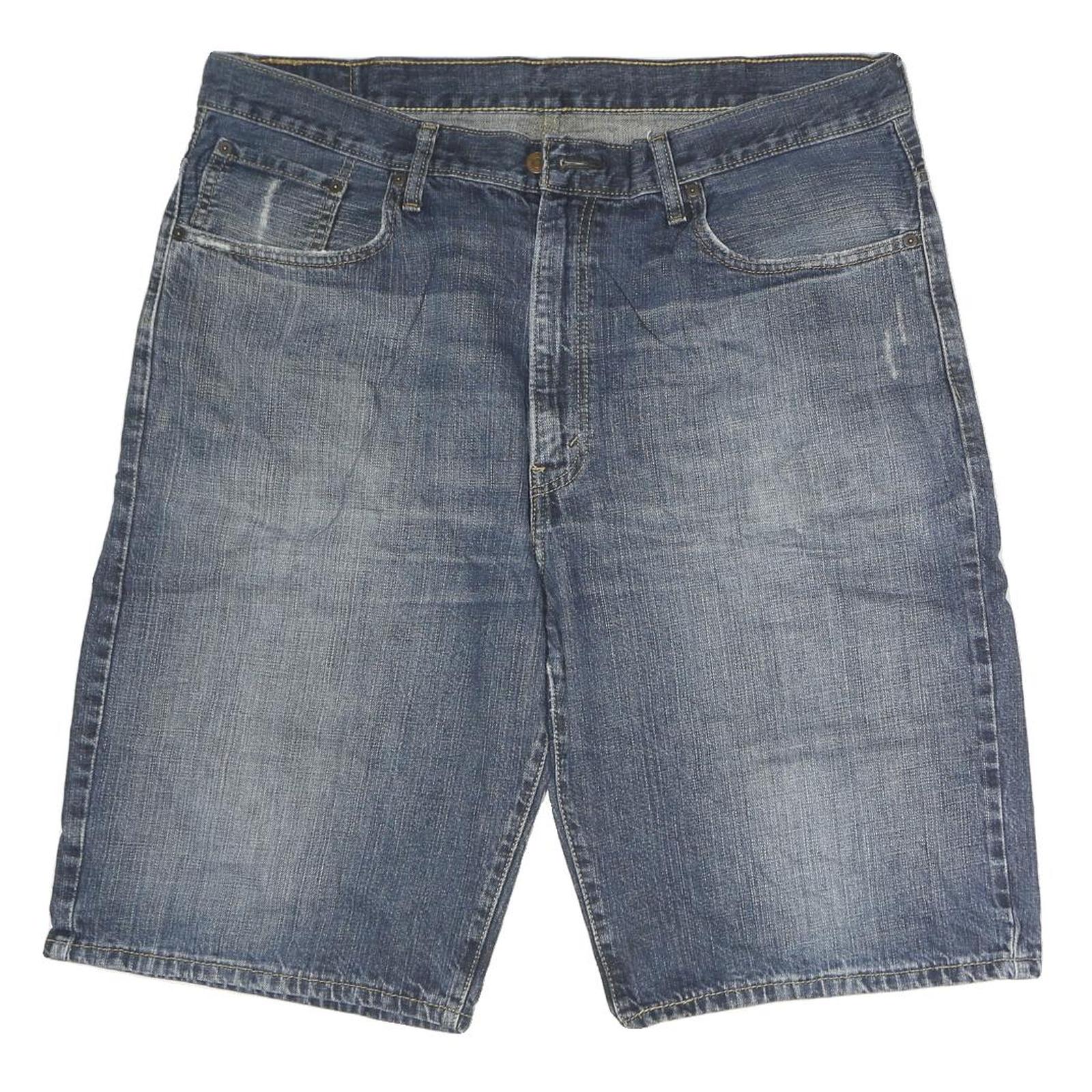 WRANGLER Mens Denim Blue Casual Shorts 2XL W42 Cotton Classic Fit Refurbished - N/A refurbished available on Cerqular