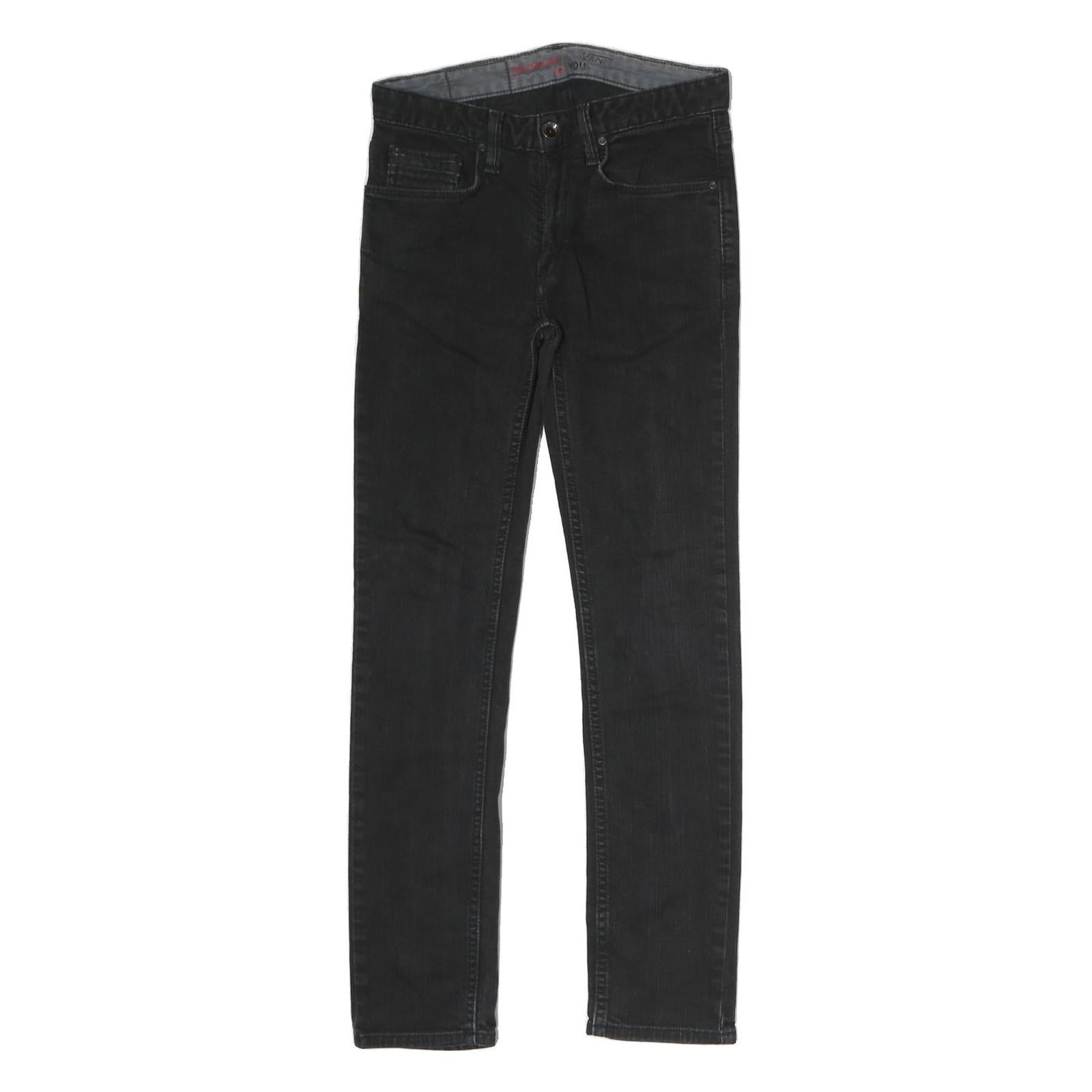 VANS Mens Slim Black Jeans Cotton W26 L26 Zip Pockets Casual Streetwear Refurbished - N/A refurbished available on Cerqular