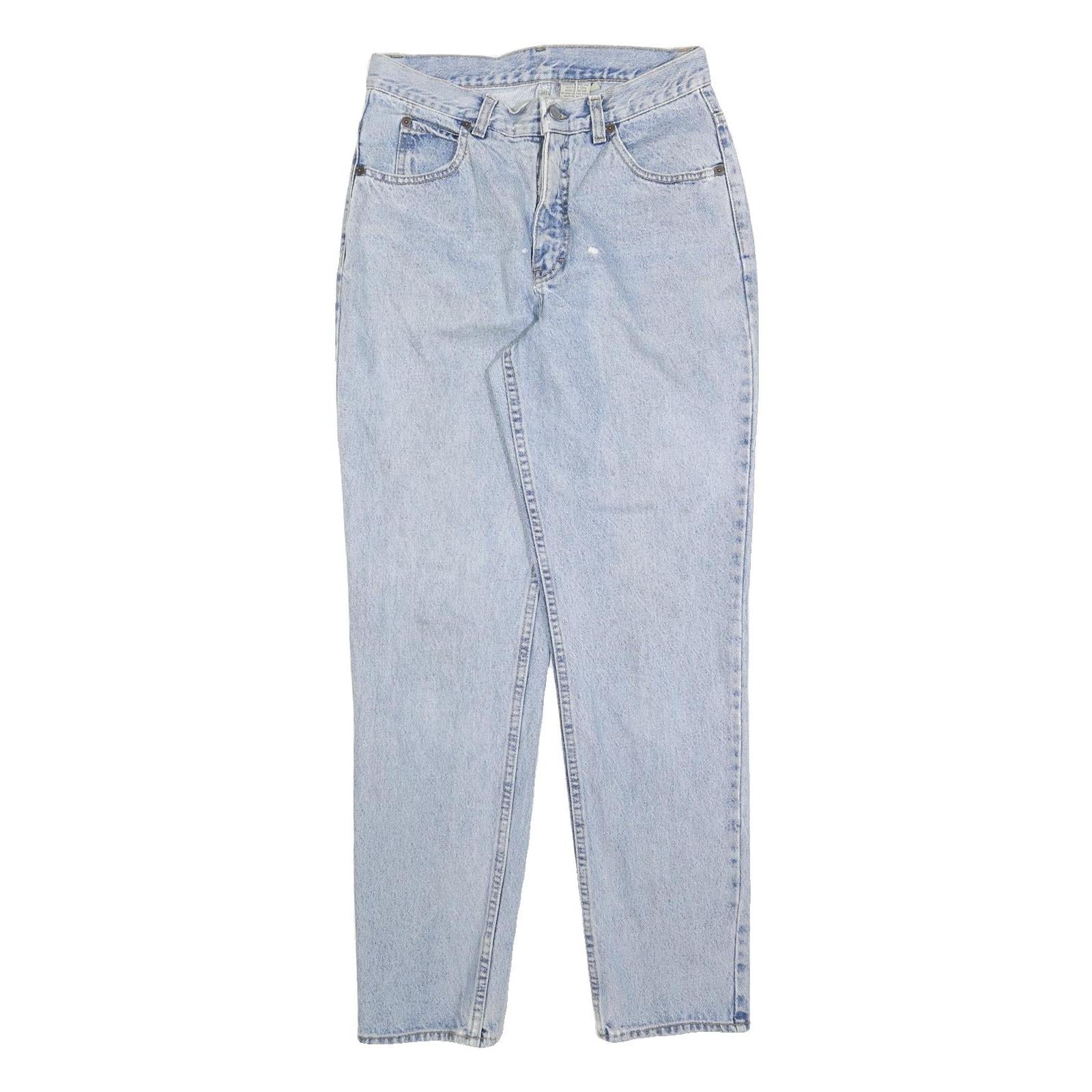 CALVIN KLEIN Womens Jeans Light Blue Regular Straight Denim Stone Wash W28 L30 Refurbished - N/A refurbished available on Cerqular