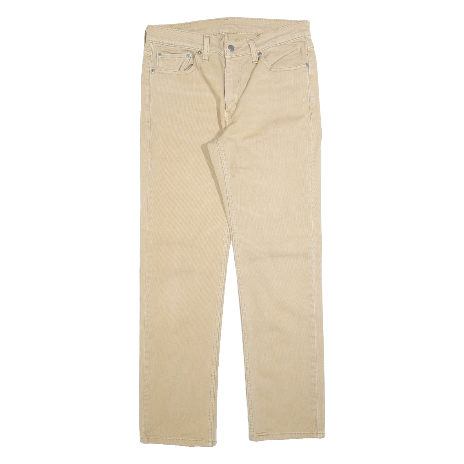 LEVI'S Mens Cotton Blend Beige Regular Straight Trousers W30 L30 Classic Zip Refurbished - N/A refurbished available on Cerqular