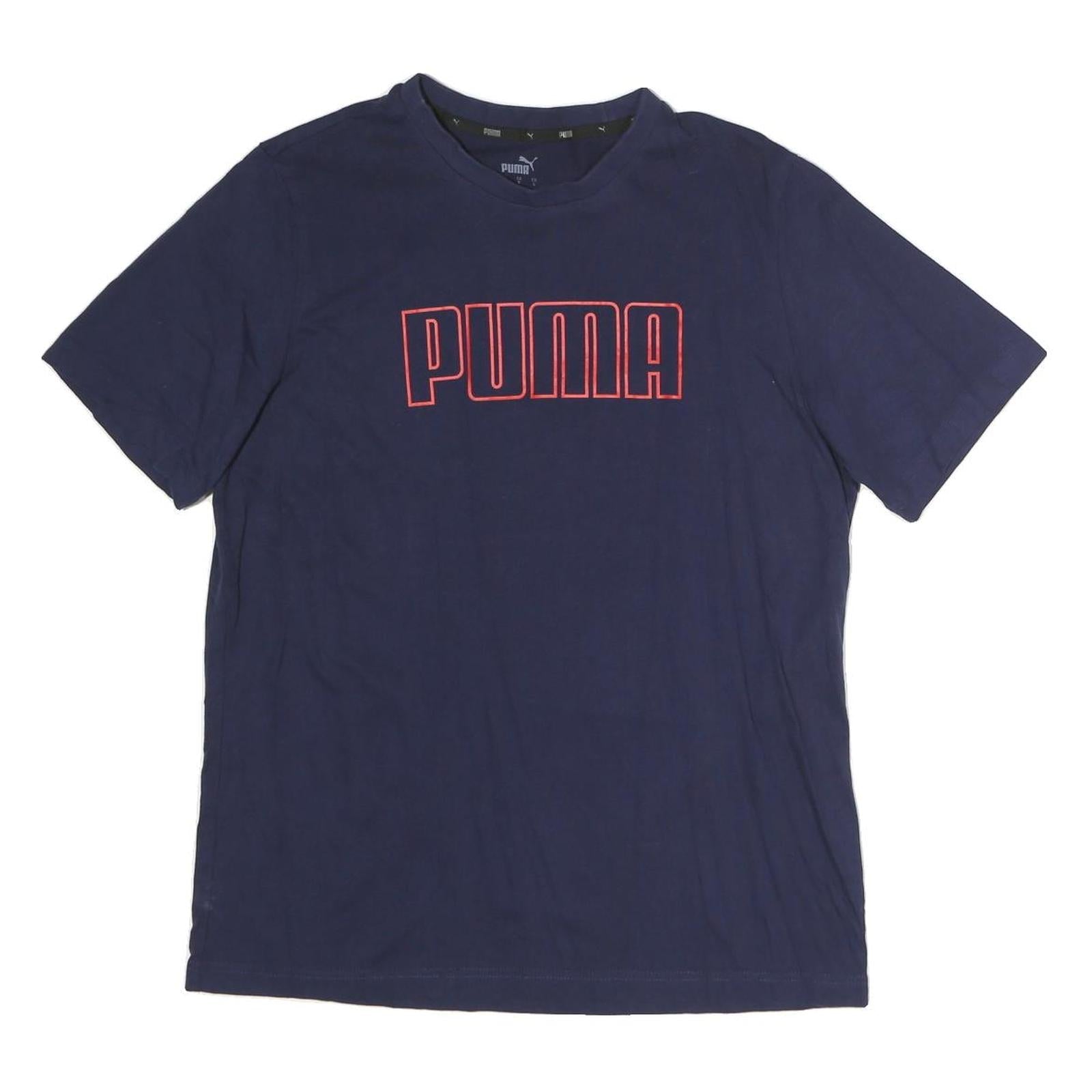Buy PUMA Mens Navy Blue Cotton T-Shirt L Short Sleeve Crew Neck Logo Print Refurbished - $19.49 PUMA Mens Navy Blue Cotton T-Shirt L Short Sleeve Crew Neck Logo Print Refurbished - N/A refurbished available on Cerqular