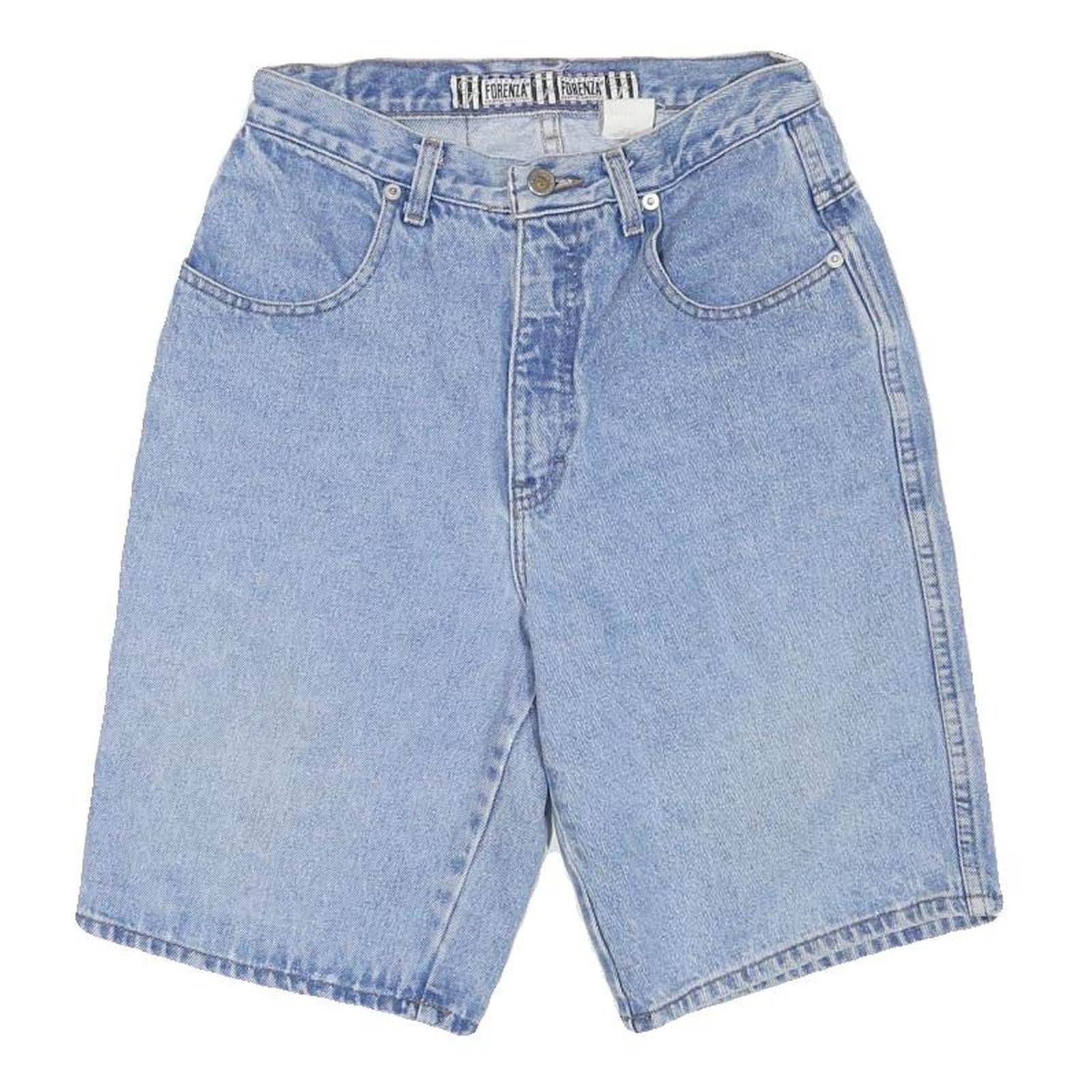 FORENZA Womens Shorts Blue Denim Casual L W28 Cotton Blend Relaxed Fit Refurbished - N/A refurbished available on Cerqular