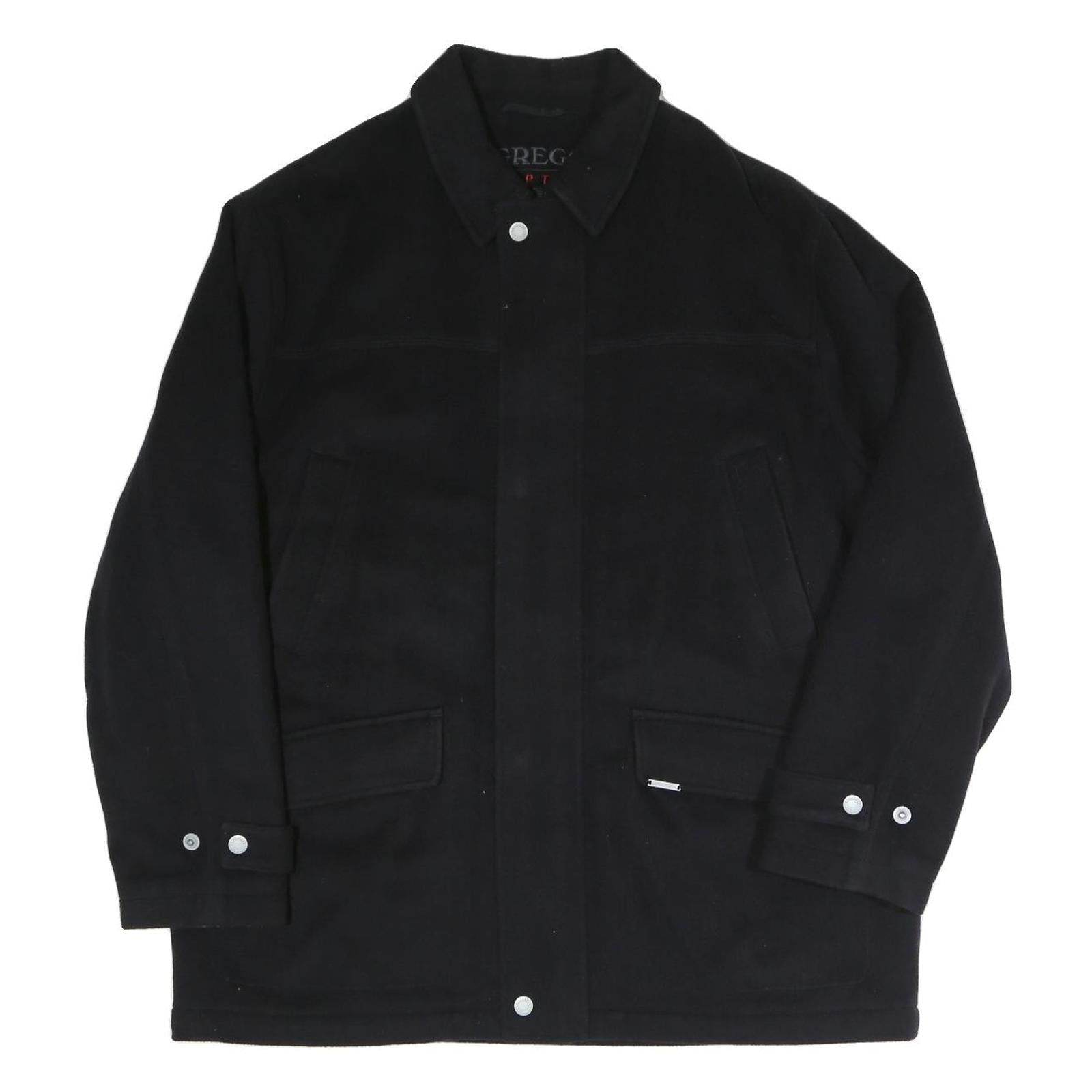 MCGREGOR Mens Black Button Jacket XL Cotton Blend Classic Stylish Warm Refurbished - N/A refurbished available on Cerqular