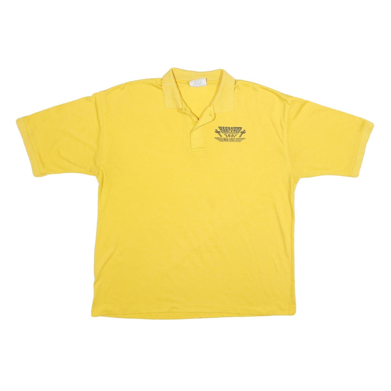 CRYSTAL SPRINGS Mens Yellow Short Sleeve Plain Polo Shirt XL Casual Summer Refurbished - N/A refurbished available on Cerqular