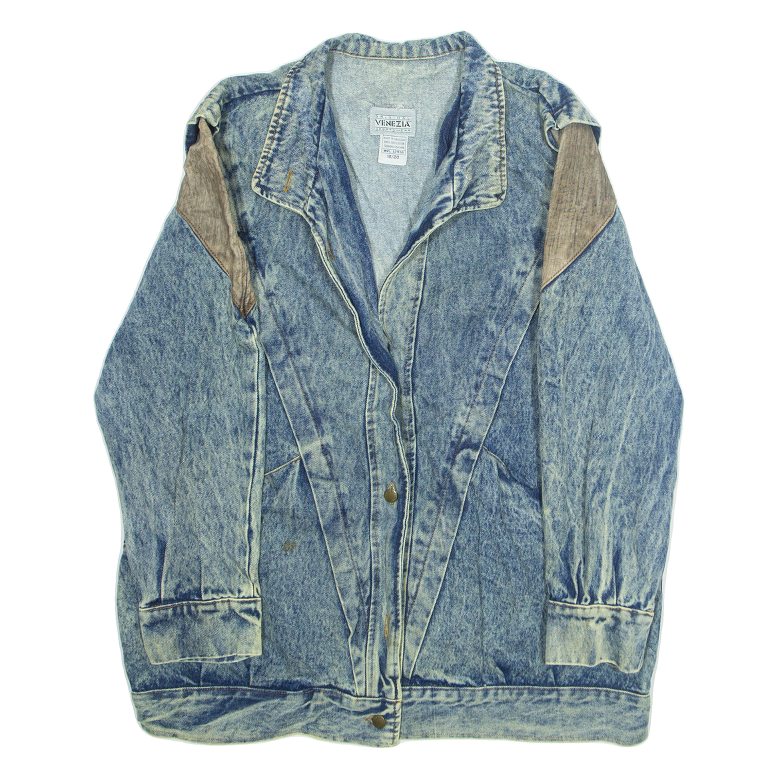 VENEZIA Mens Denim Jacket Blue L Refurbished - N/A refurbished available on Cerqular
