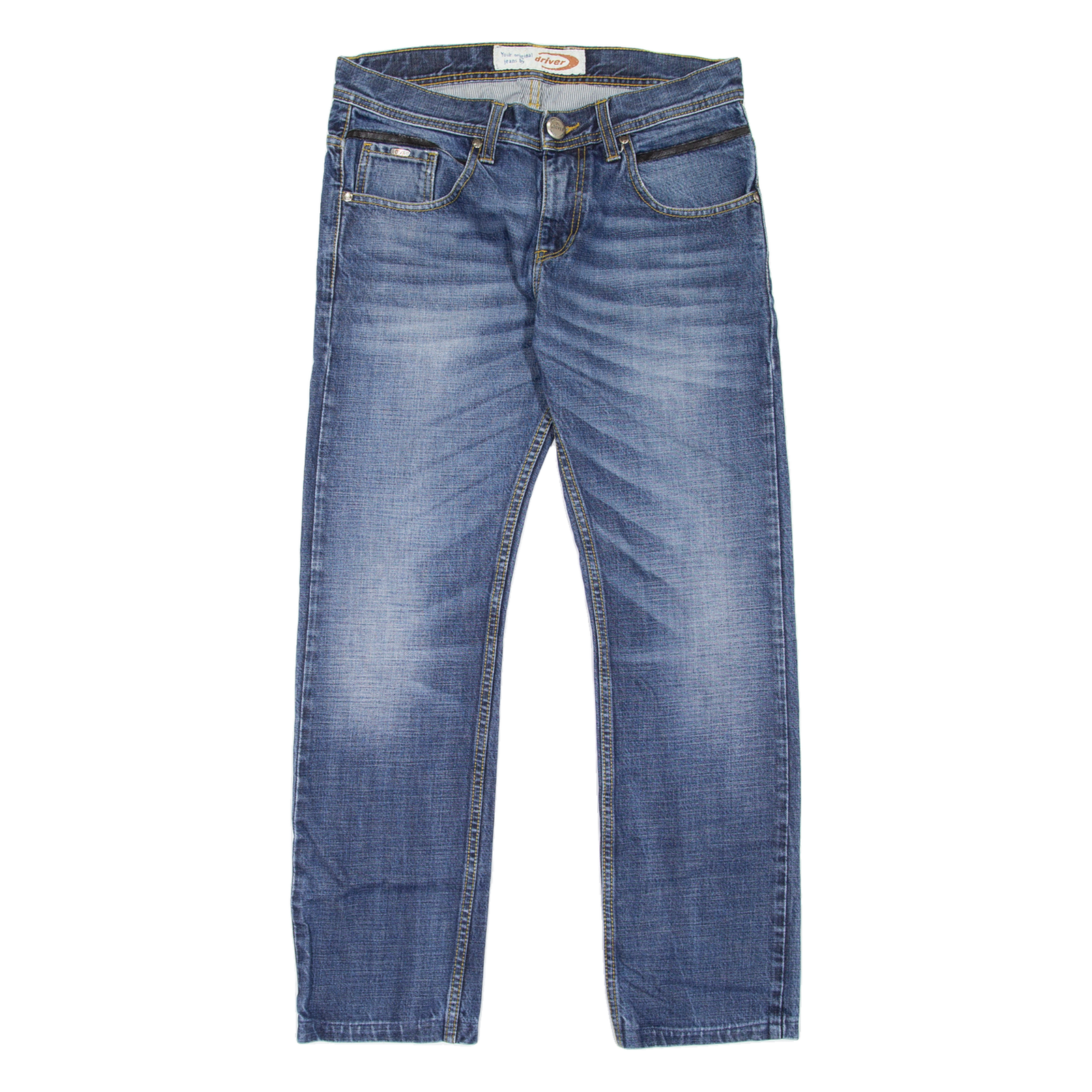 DRIVER Mens Jeans Blue Slim Straight Stone Wash W30 L28 Refurbished - N/A refurbished available on Cerqular