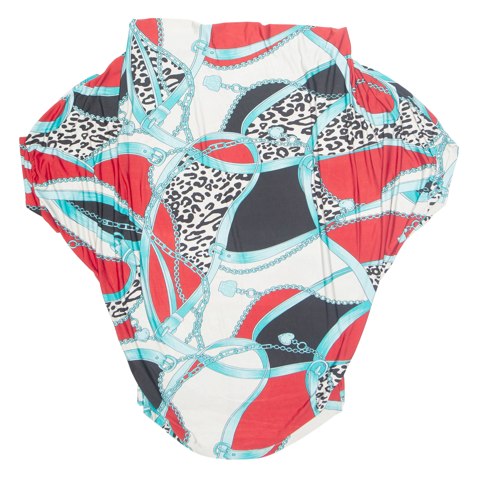 Cheetah Womens Printed Blouse Red Crazy Pattern M Refurbished - N/A refurbished available on Cerqular