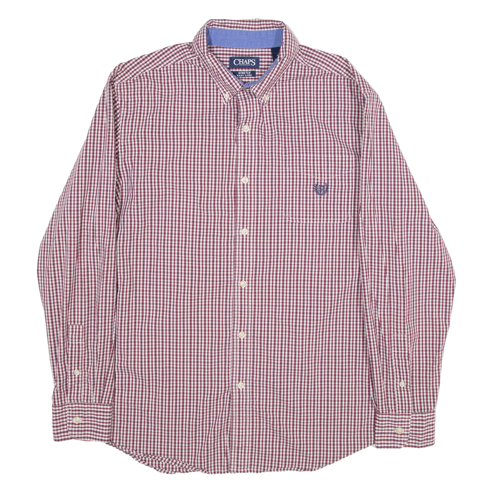 Buy CHAPS Stretch Easy Care Mens Shirt Red Gingham Long Sleeve L Refurbished - $27.29 CHAPS Stretch Easy Care Mens Shirt Red Gingham Long Sleeve L Refurbished - N/A refurbished available on Cerqular