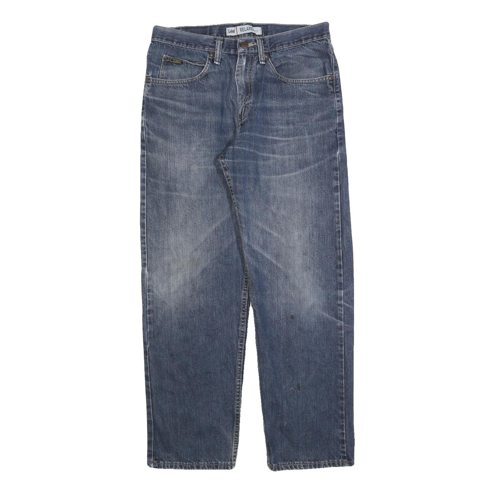 LEE Mens Blue Relaxed Straight Denim Medium W30 L30 Cotton Blend Zip Jeans Refurbished - N/A refurbished available on Cerqular