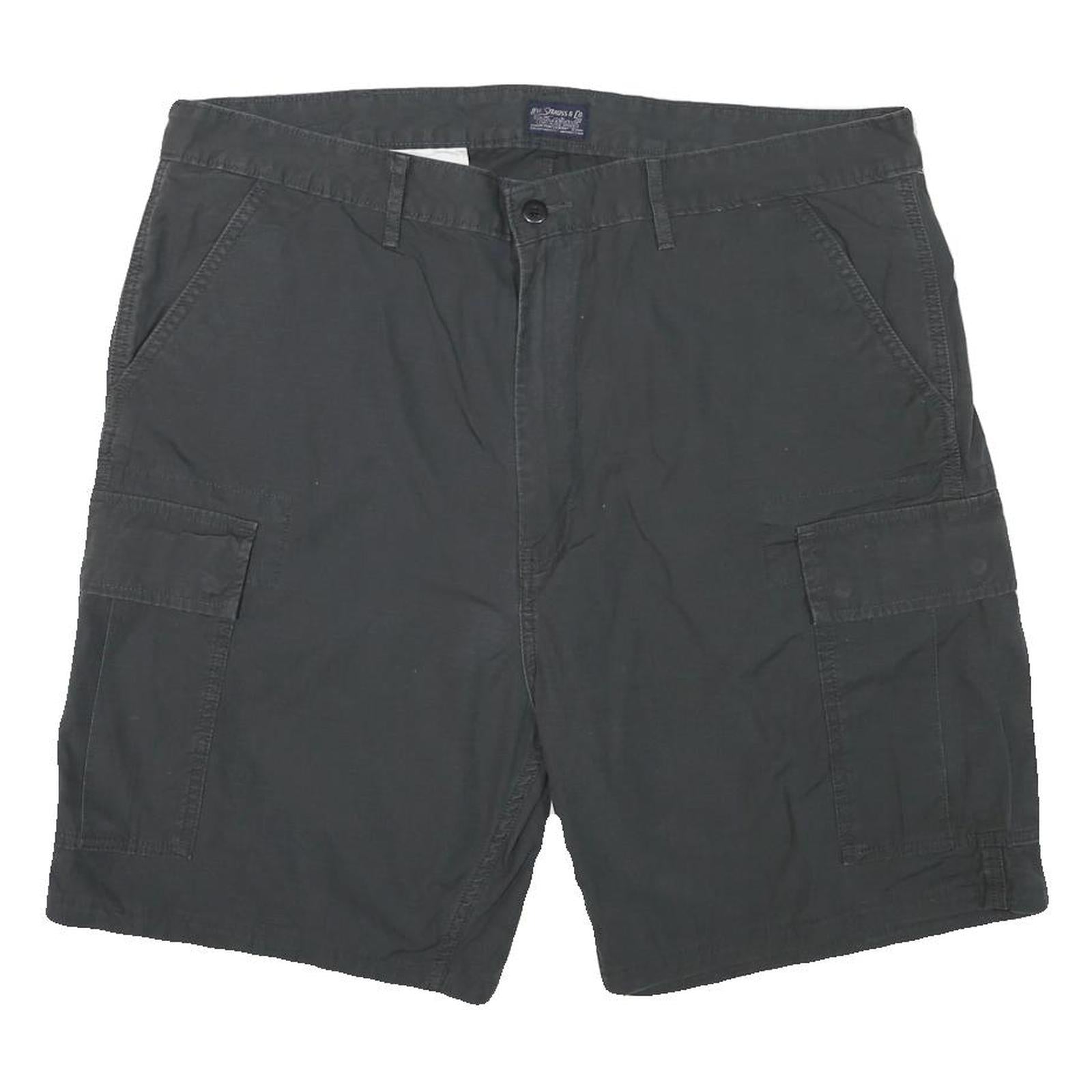 LEVIS Mens Black Cargo Shorts XL W40 Cotton Blend Comfortable Fit Casual Wear Refurbished - N/A refurbished available on Cerqular