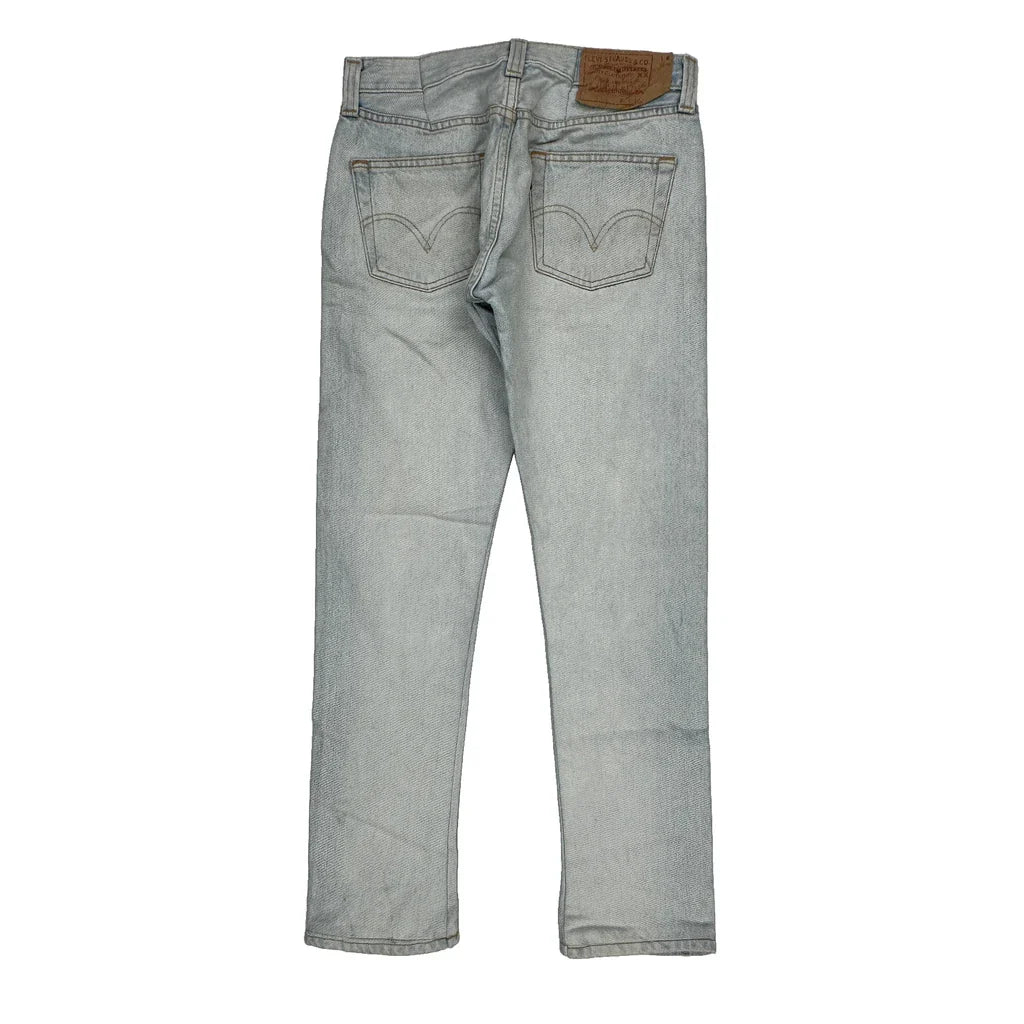501 Levis Jeans - 28W UK 8 Light Wash Denim Refurbished - Thrifted (note: this is a term often used to describe second- refurbished available on Cerqular
