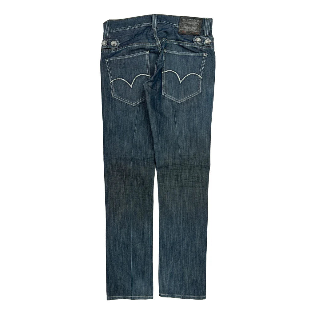 511 Levis Skinny Jeans - 36W 32L Blue Cotton Refurbished - Thrifted (note: this is a term often used to describe second- refurbished available on Cerqular