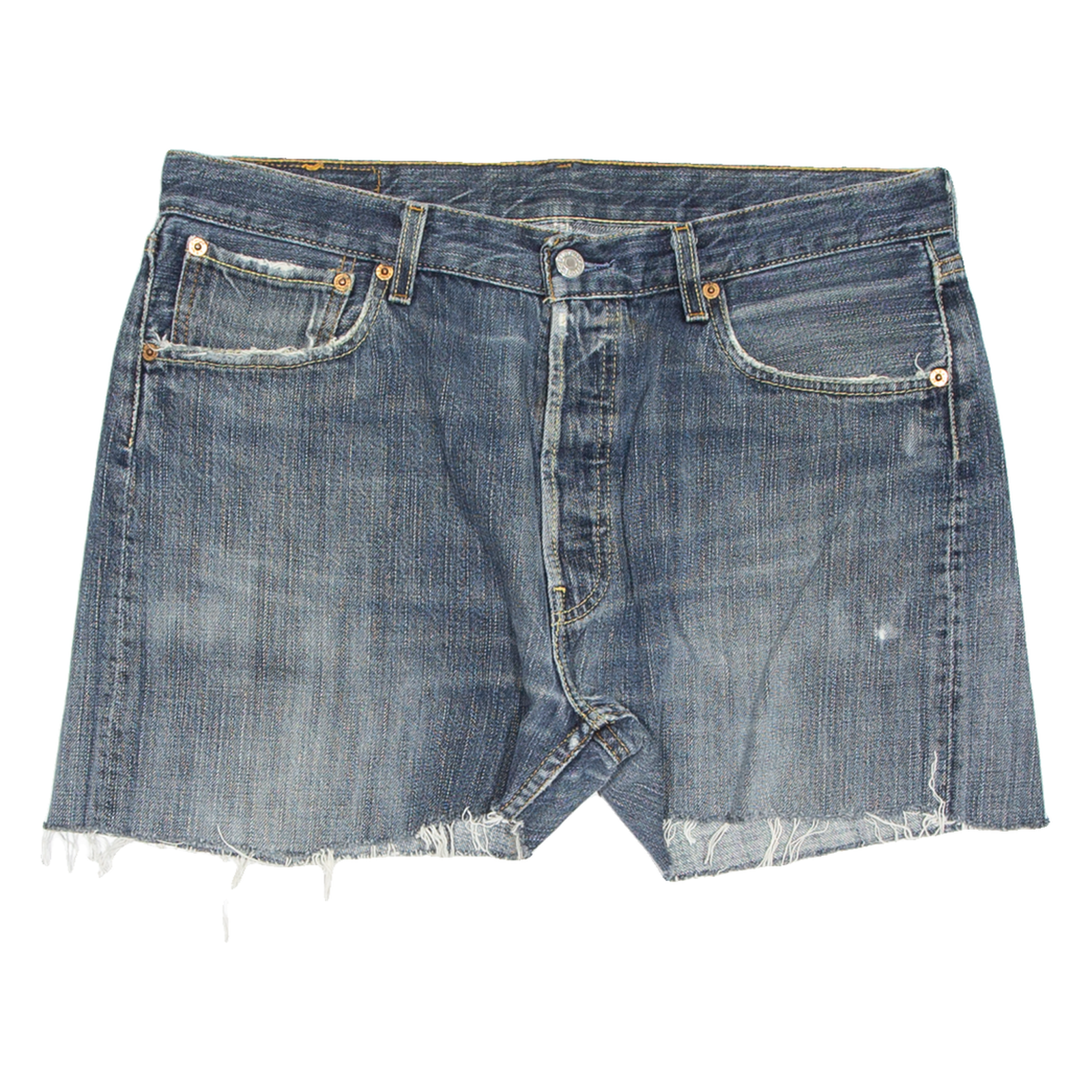 LEVI'S Womens Denim Shorts Blue L W34 Refurbished - N/A refurbished available on Cerqular