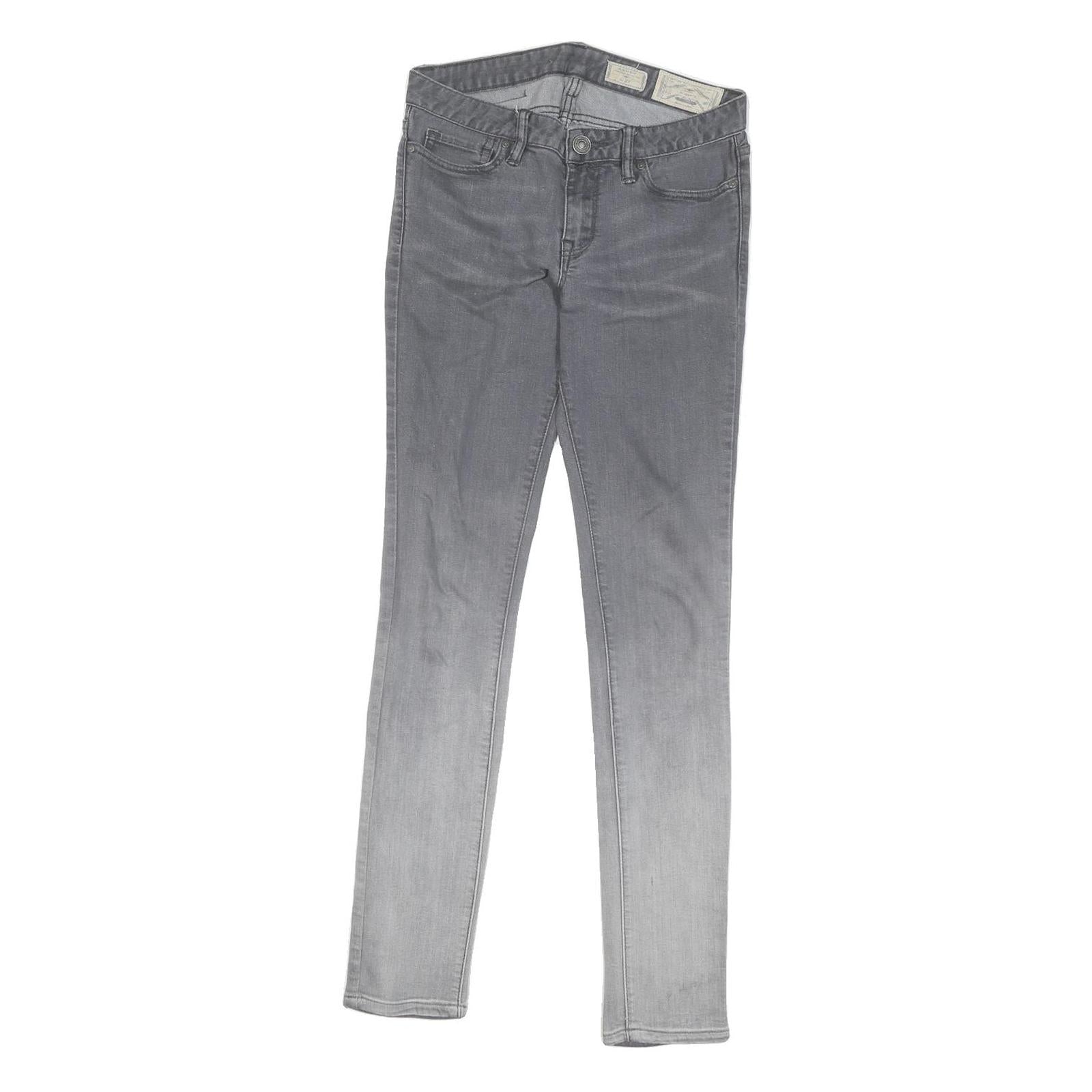 ALL SAINTS Womens Jeans Grey Ombre Regular Skinny Denim W28 L30 Stylish Zip Refurbished - N/A refurbished available on Cerqular