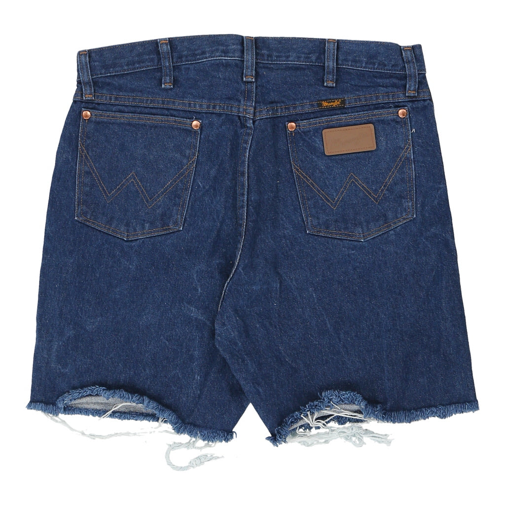 Wrangler Denim Shorts - 32W 7L Blue Cotton Refurbished - Thrifted (note: this is a term often used to describe second- refurbished available on Cerqular