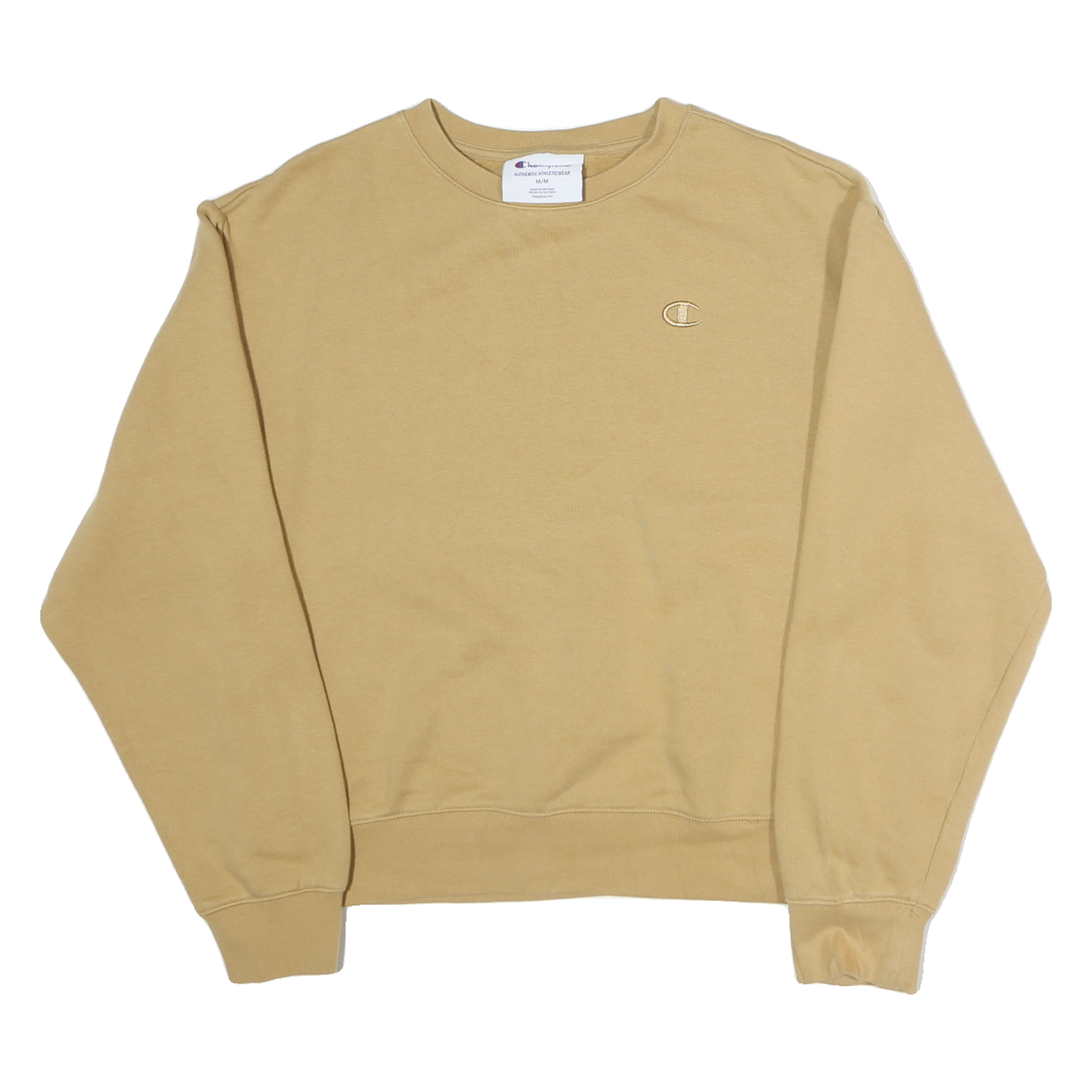 CHAMPION Womens Beige Crew Neck M Cotton Pullover Sweatshirt Casual Refurbished - N/A refurbished available on Cerqular