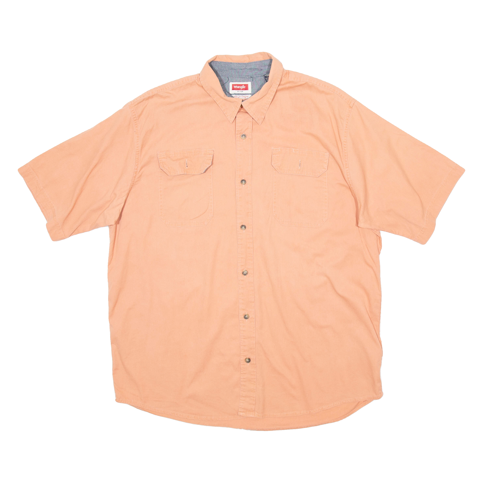 WRANGLER Mens Plain Shirt Pink L Refurbished - N/A refurbished available on Cerqular