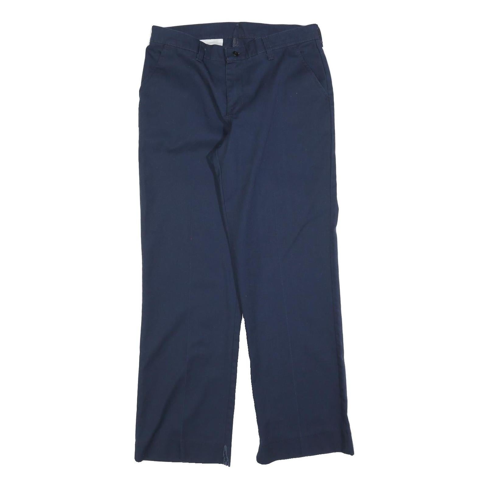 RED KAP Womens Blue & Navy Twill Cotton Blend Regular Fit Straight Trousers W32 Refurbished - N/A refurbished available on Cerqular