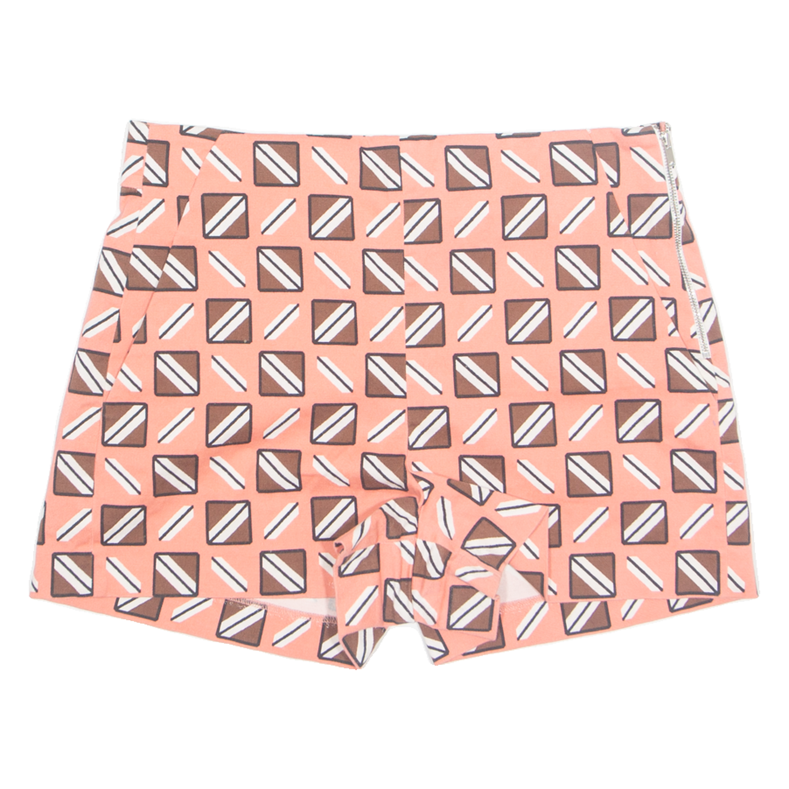 ZARA Womens Casual Shorts Pink Crazy Pattern L W33 Refurbished - N/A refurbished available on Cerqular