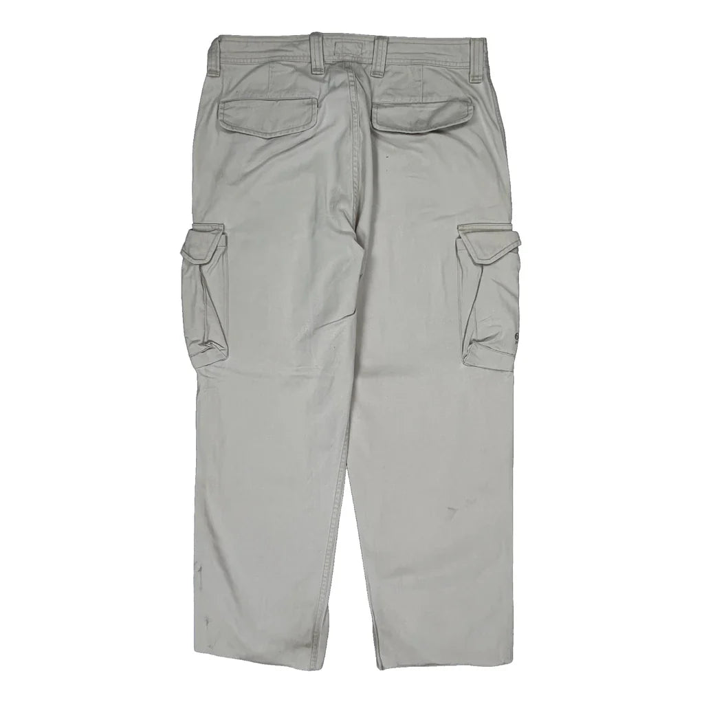 Polo By Ralph Lauren Cargo Trousers - 34W 30L Beige Cotton Refurbished - Thrifted (note: this is a term often used to describe second- refurbished available on Cerqular